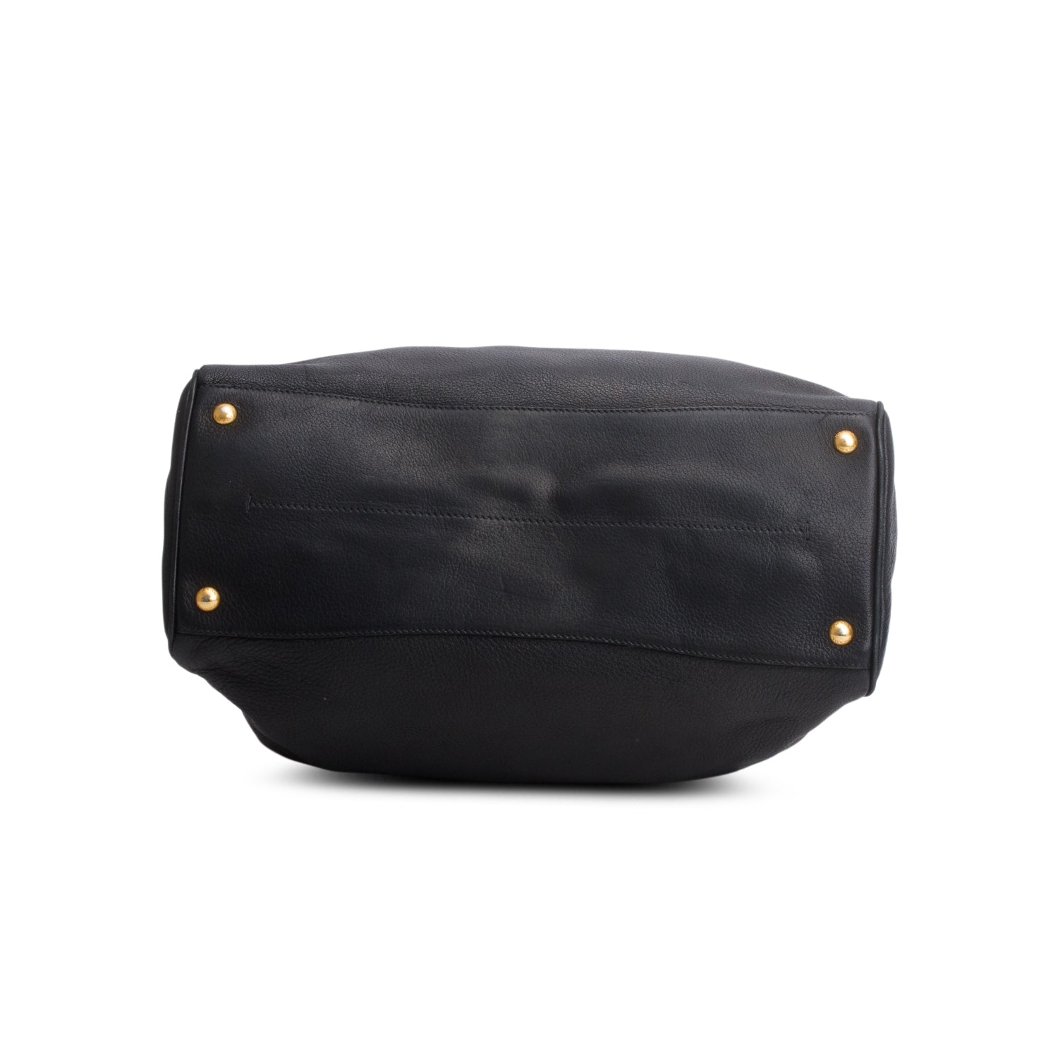 Prada Black Vitello Daino Convertible Tote w/ Strap