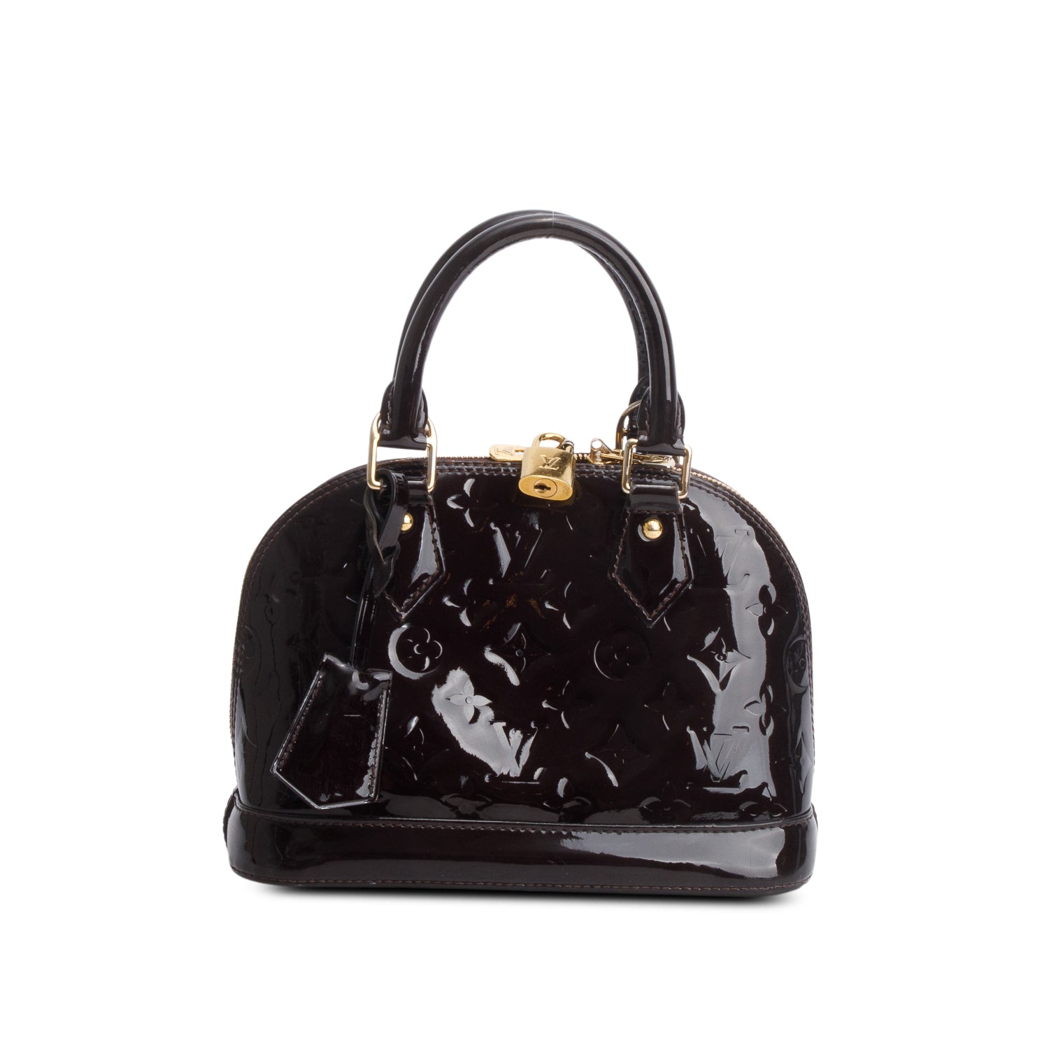 Louis Vuitton Amarante Monogram Vernis Leather Alma BB w/ Strap