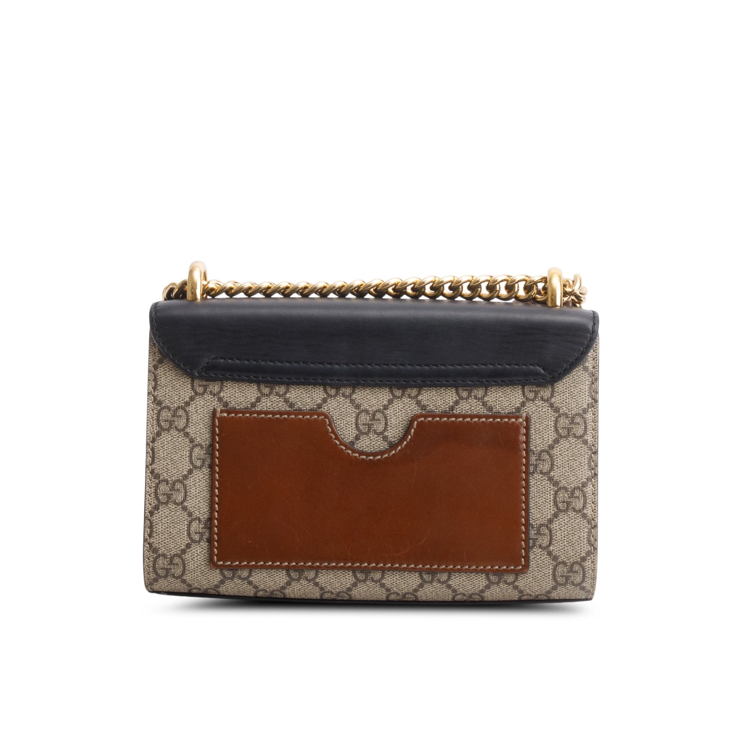 Gucci GG Supreme Monogram Moon Calfskin Small Padlock Shoulder Bag