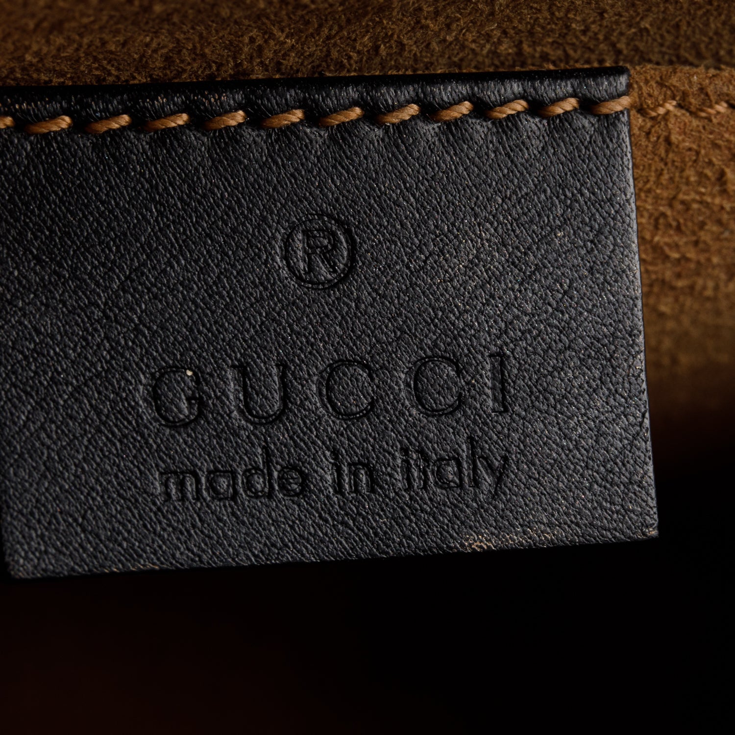 Gucci GG Supreme Monogram Moon Calfskin Small Padlock Shoulder Bag