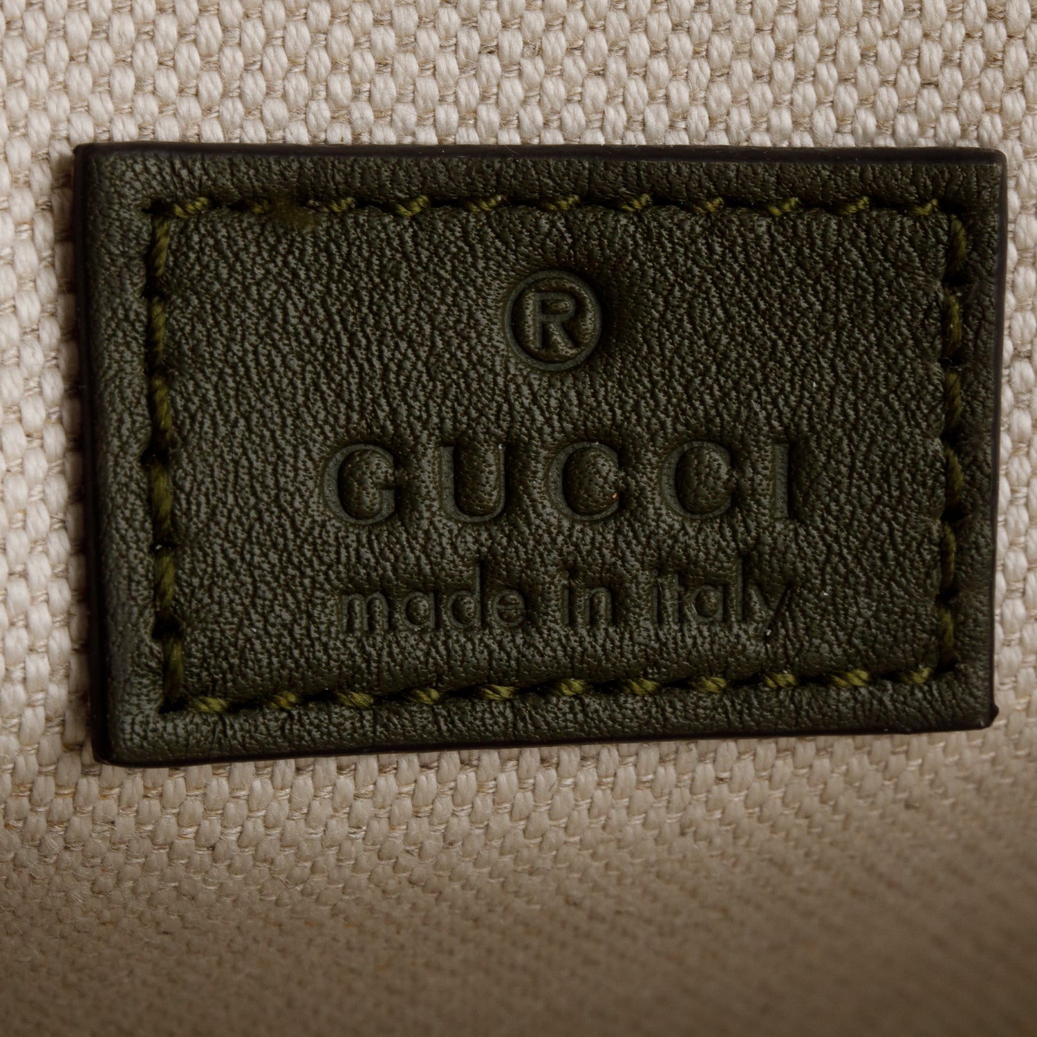Gucci Green Suede Monogram Go Small Shoulder Bag w/ Straps