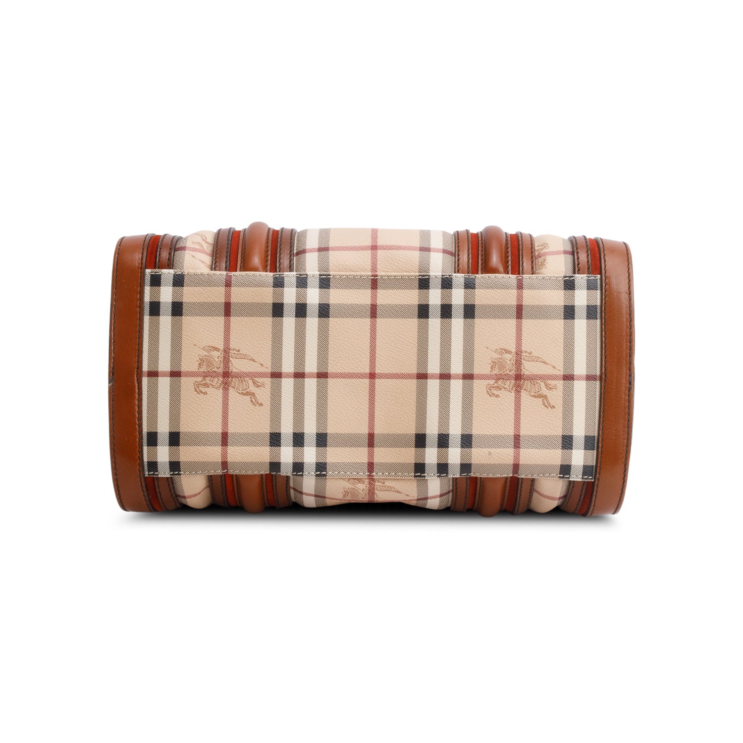 Burberry Red Haymarket Check Alchester Boston Bag w/ Strap