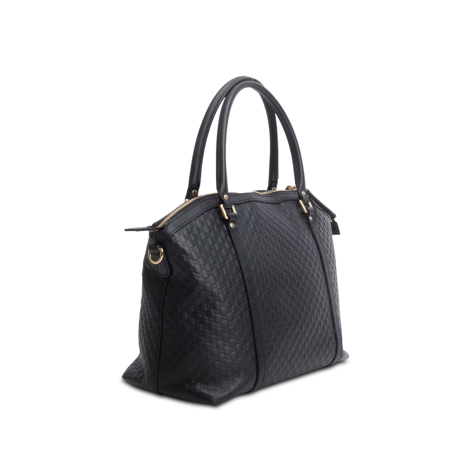 Gucci Black Soft Signature Large Dome Satchel