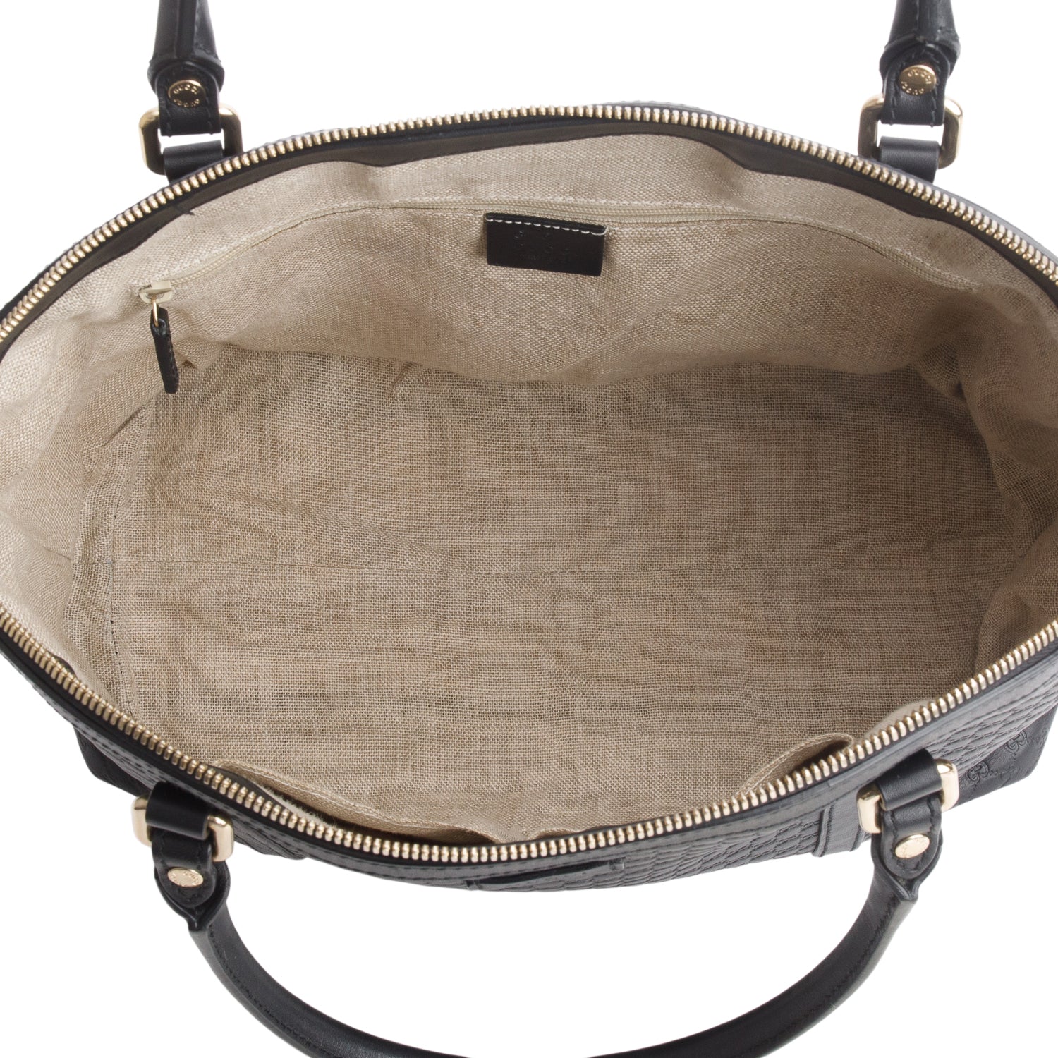 Gucci Black Soft Signature Large Dome Satchel