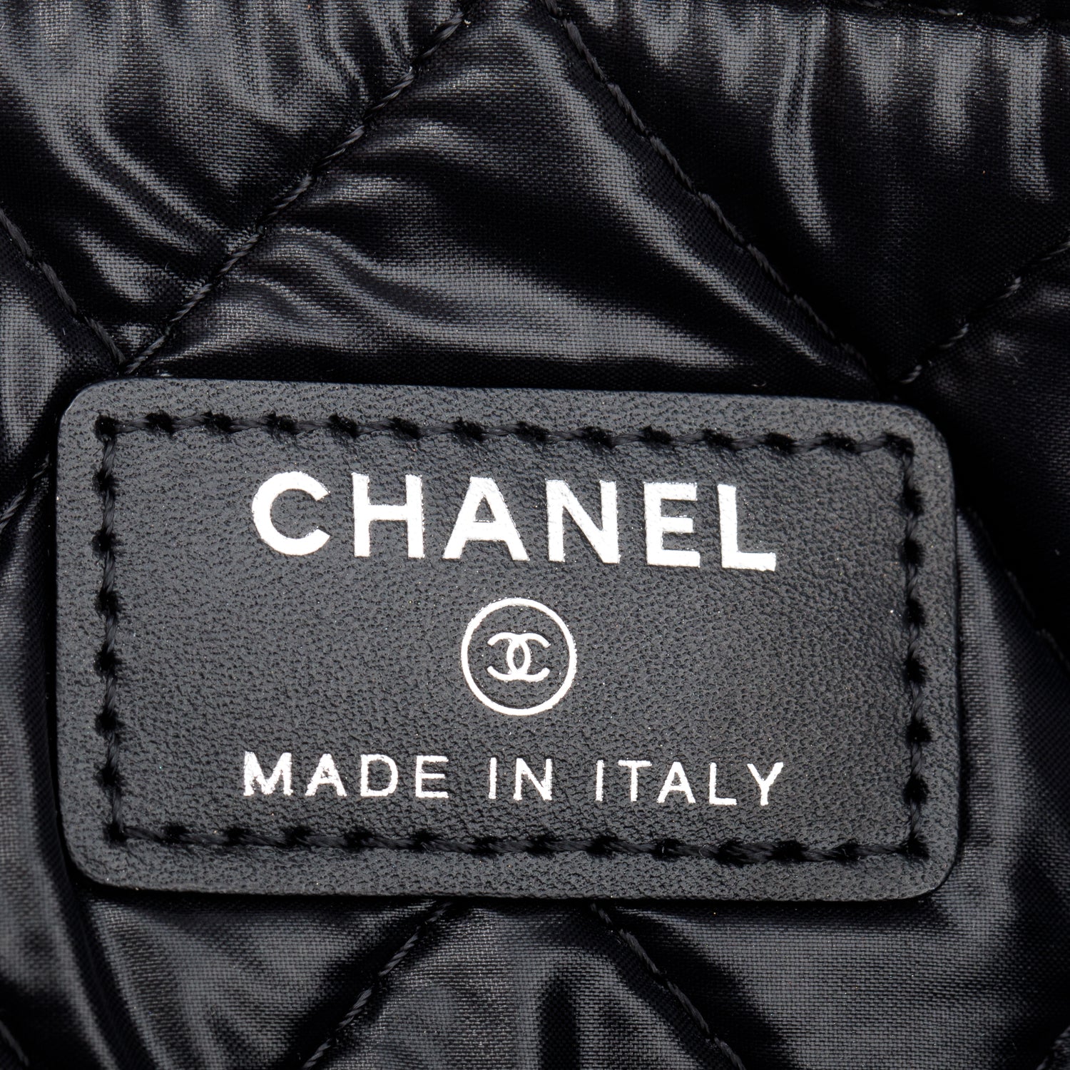 Chanel Black/Navy Lambskin Large Zip Pouch w/ Box & Authenticity Card