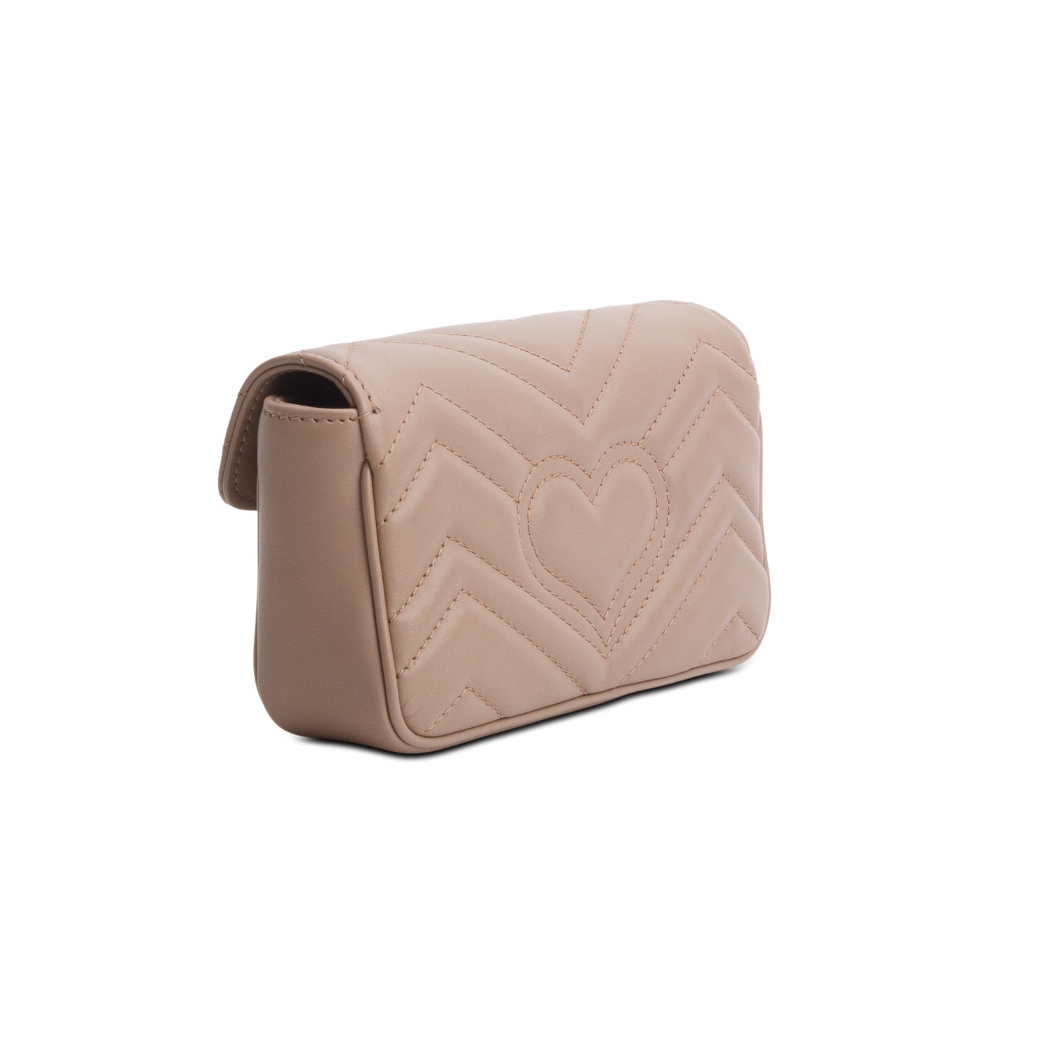 Gucci Pink GG Marmont Matelasse Leather Super Mini Bag w/ Box