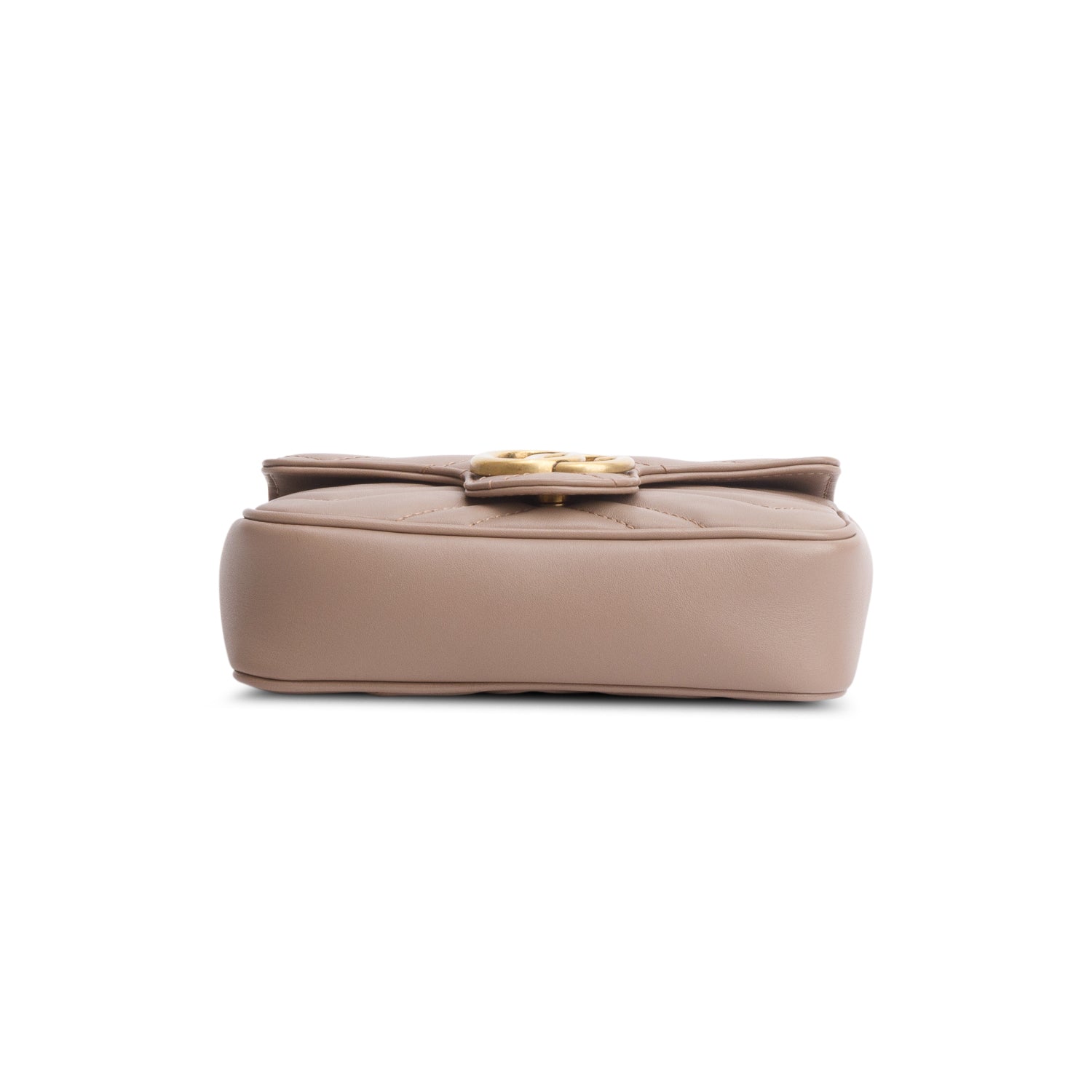 Gucci Pink GG Marmont Matelasse Leather Super Mini Bag w/ Box