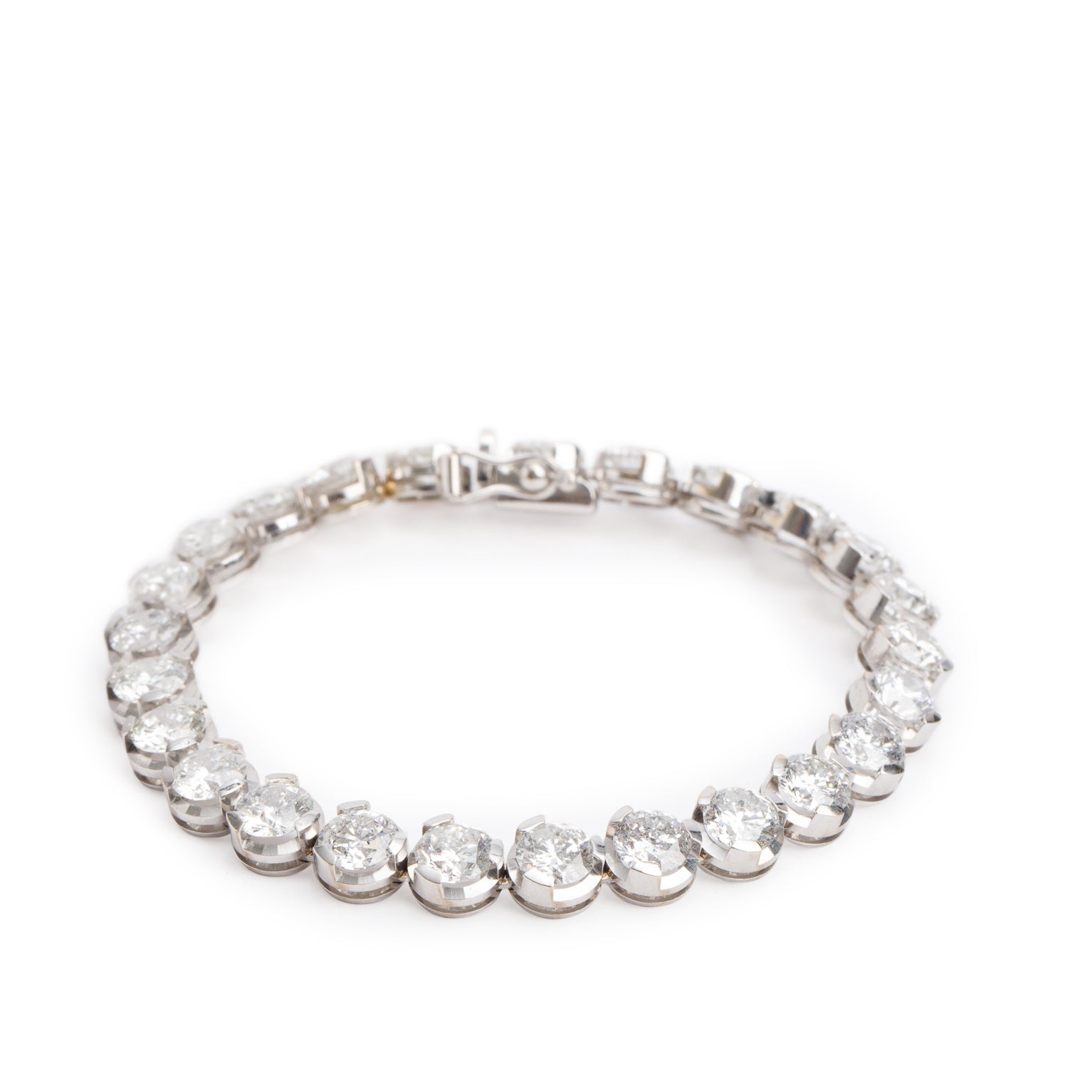 18k White Gold 14.63 tcw. Diamond Tennis Bracelet