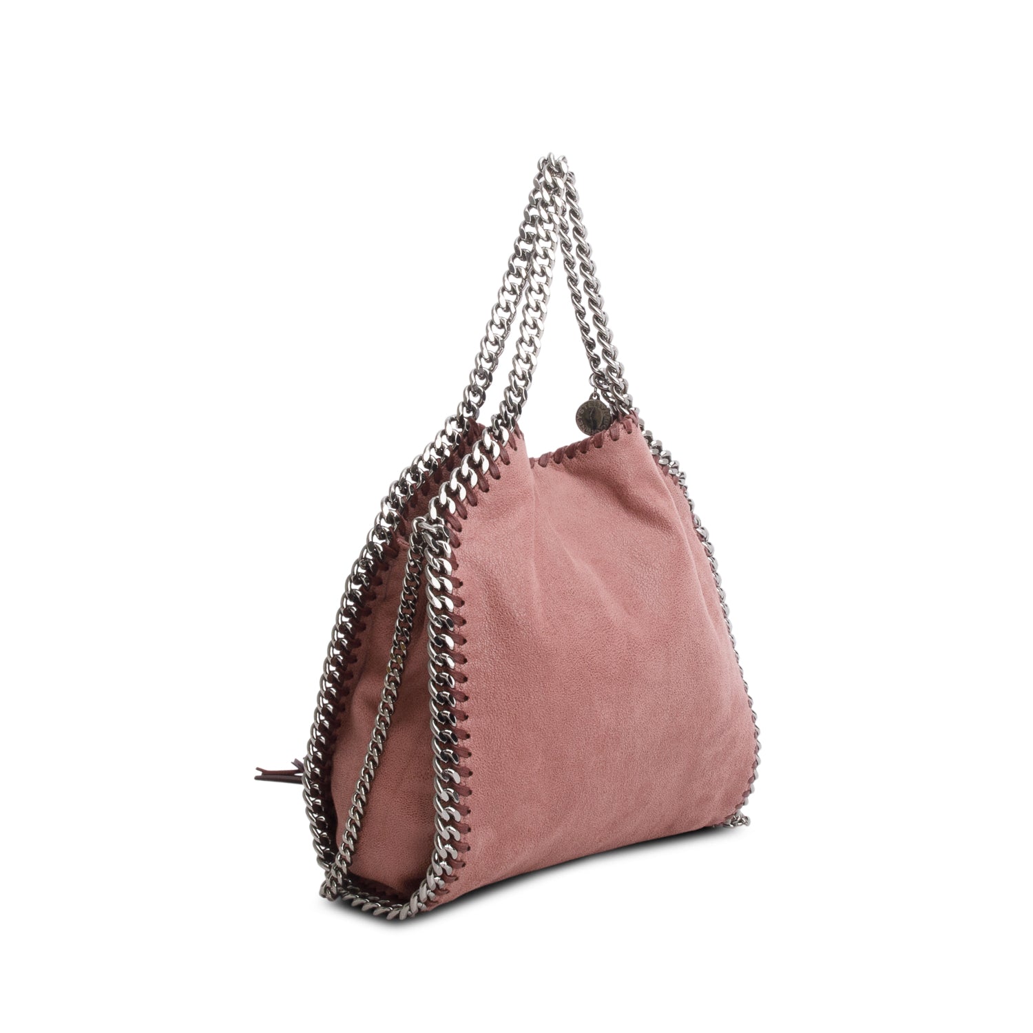 Stella McCartney Pink Vegan Suede Star Fringe Mini Tote Bag