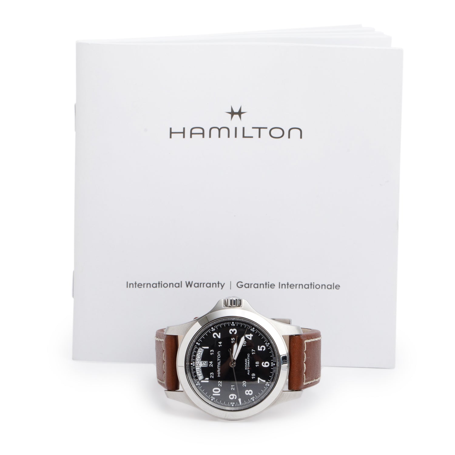Hamilton 2024 Stainless Steel Khaki Field King 40 MM Automatic Watch Black Dial H64455533 w/ Receipt