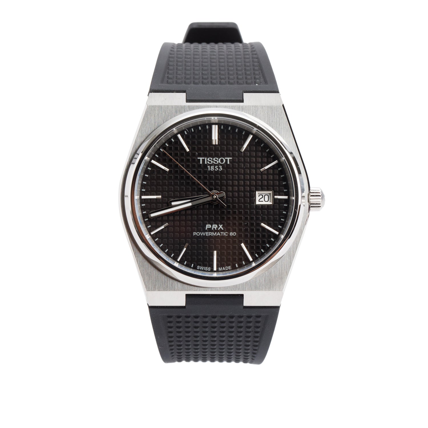 Tissot Stainless Steel PRX 40 MM Automatic Watch Light Black Dial