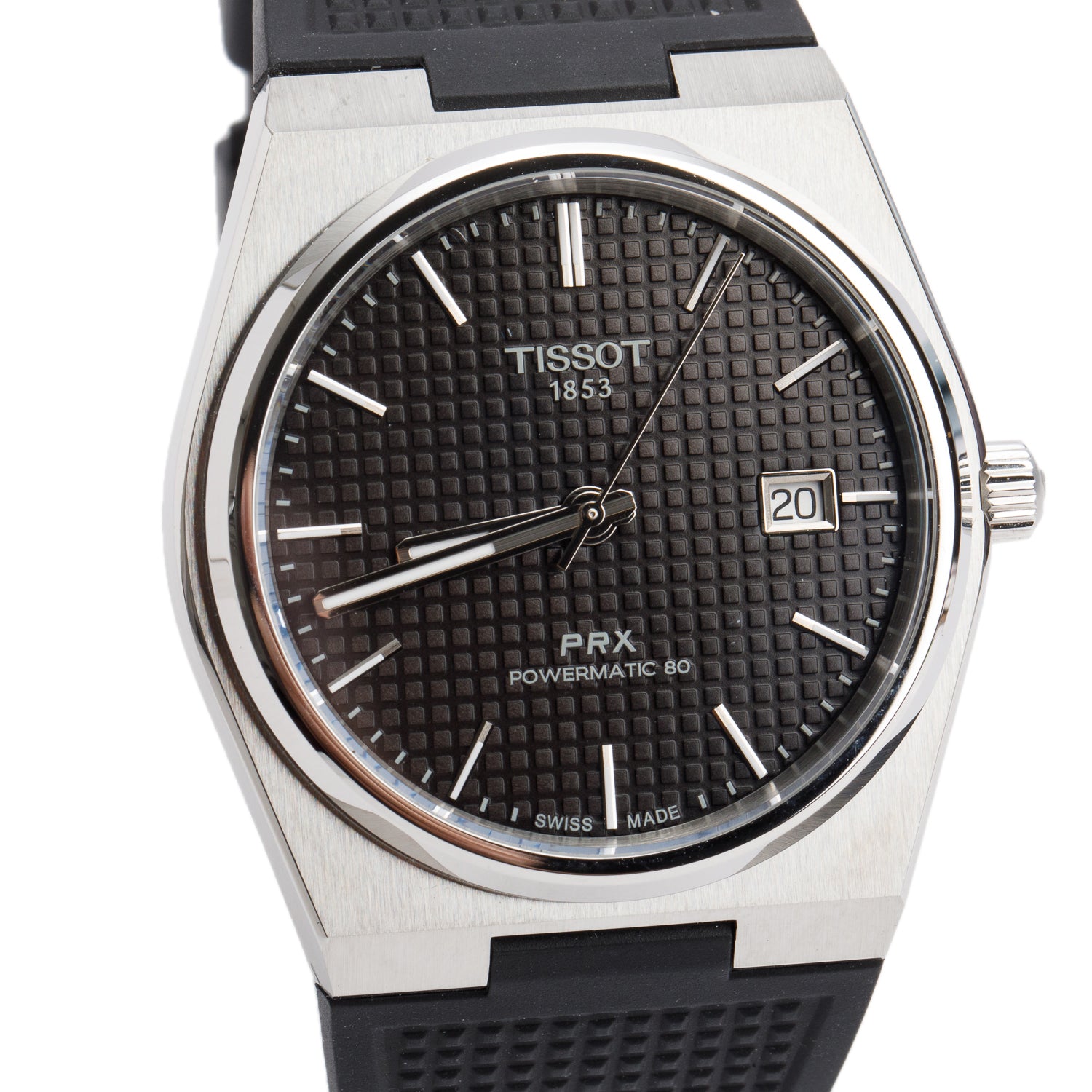 Tissot Stainless Steel PRX 40 MM Automatic Watch Light Black Dial