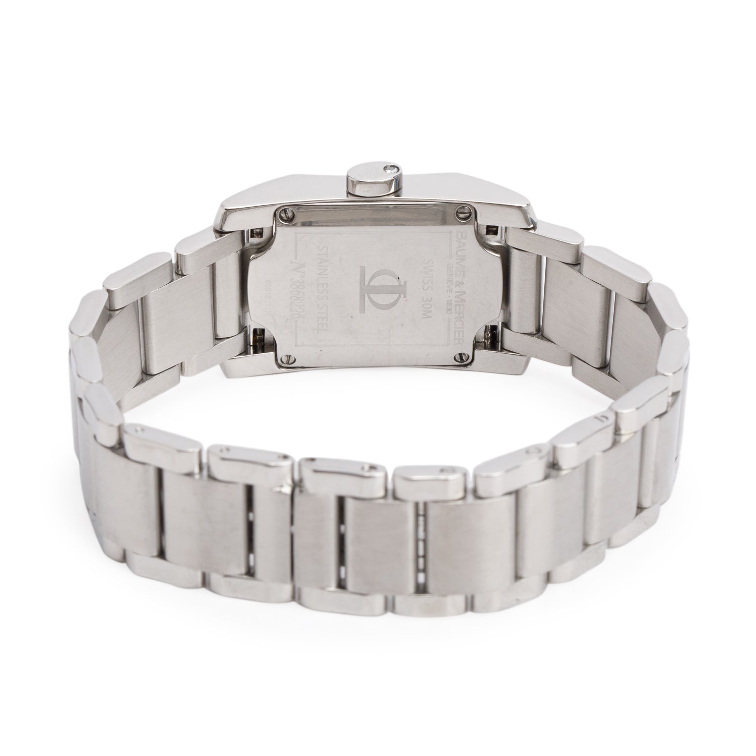 Baume & Mercier Stainless Steel Diamond Bezel Hampton Quartz Watch Mother of Pearl Dial 65516 w/ Box & Papers6