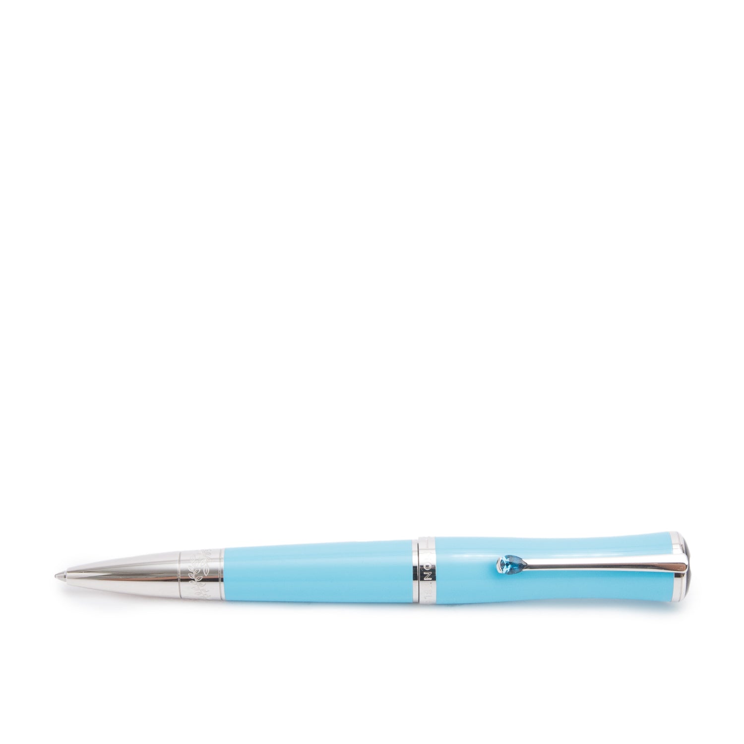 Montblanc 2024 Pen Muses Special Edition Maria Callas Blue Resin Platinum Coated Ballpoint Pen w/ Box & Receipt