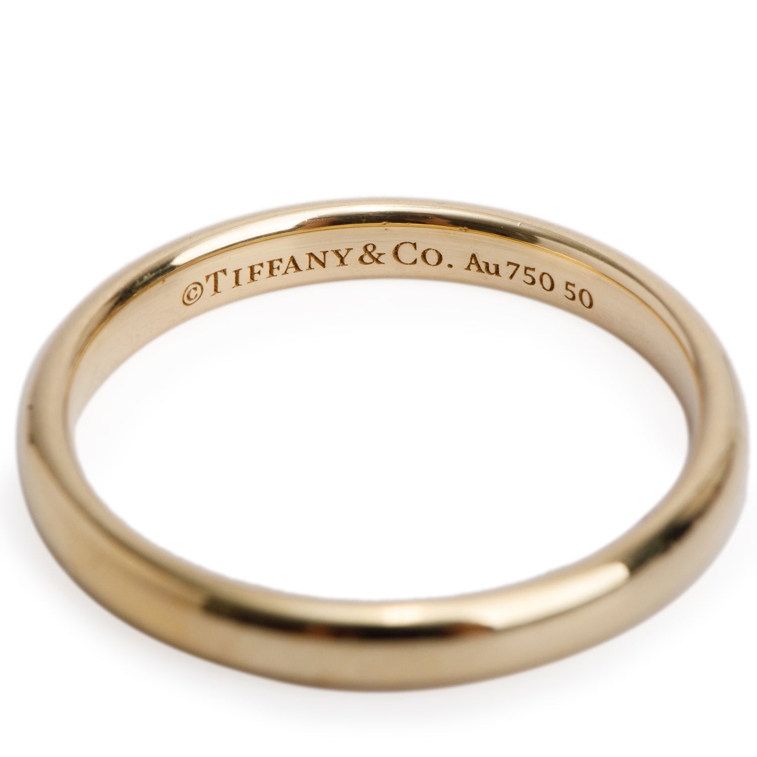 Tiffany & Co. 18k Yellow Gold Forever 2.5 MM Wedding Band Ring, Size 6