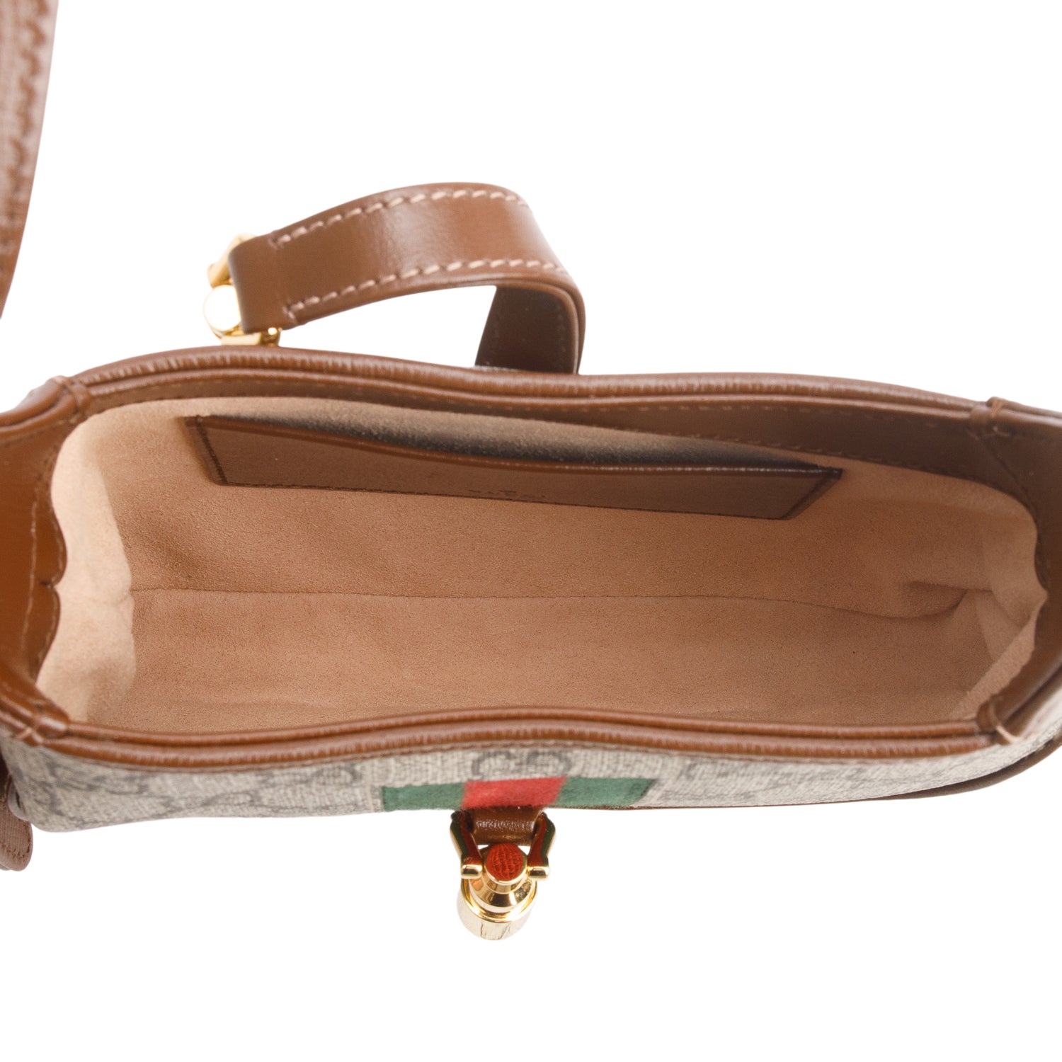 Gucci GG Supreme Monogram Azalea Calfskin Web Mini Jackie 1961 w/ Strap