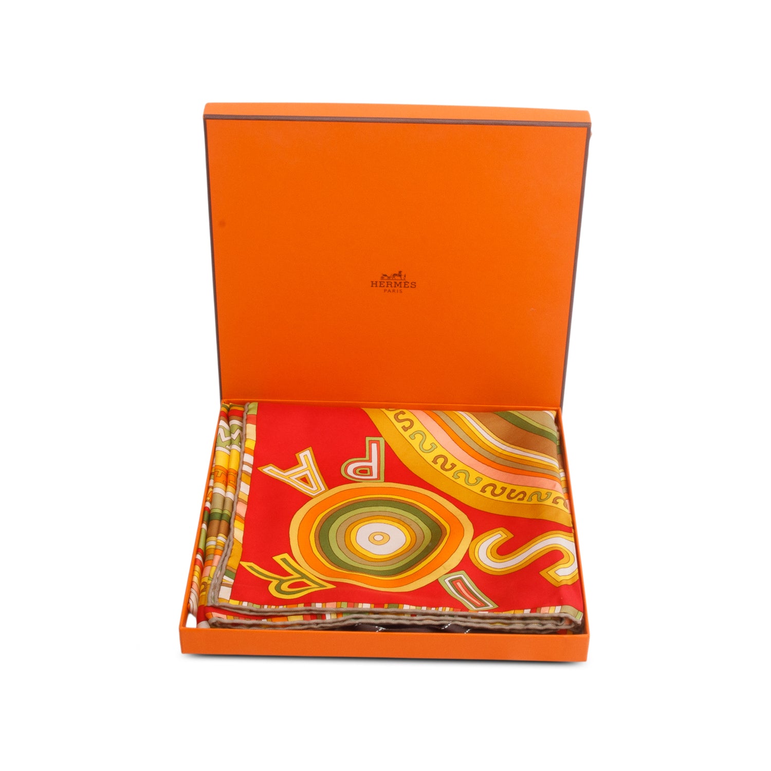 Hermes Multicolor 'Toho Bohu' Silk Scarf 90 w/ Box