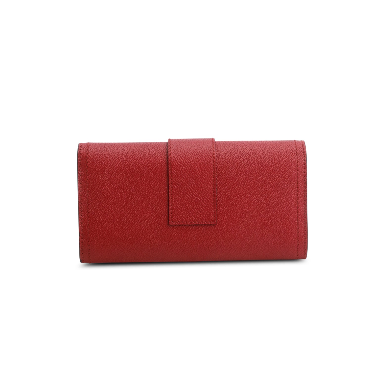 Burberry Red Soft Grain Calfskin Halton Long Wallet w/ Box