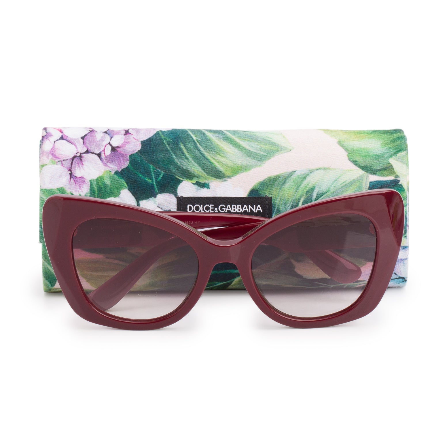 Dolce & Gabbana DG 4405 Red Acetate Cat Eye Sunglasses w/ Case