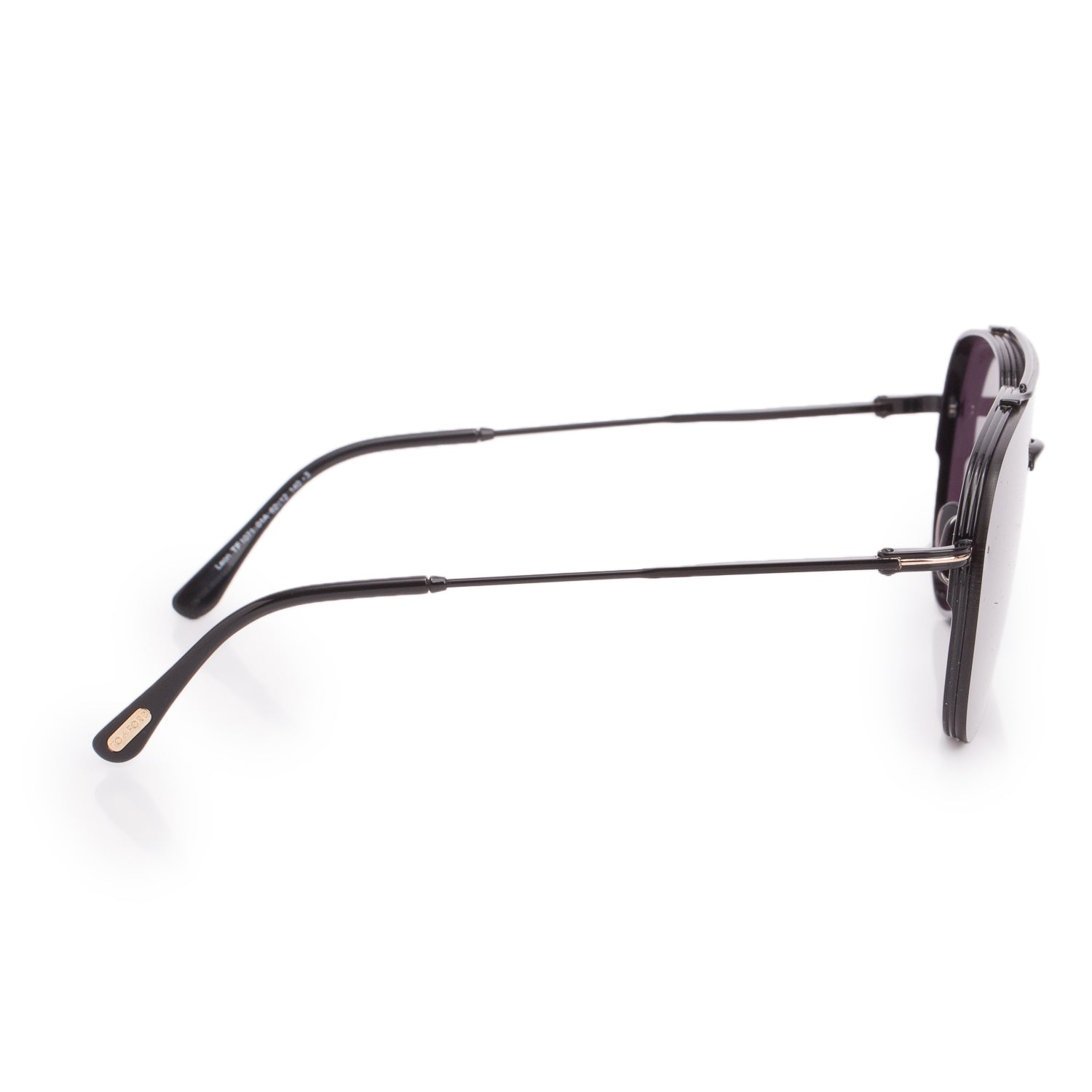 Tom Ford TF 1071 Black Aviator Leon Sunglasses w/ Case