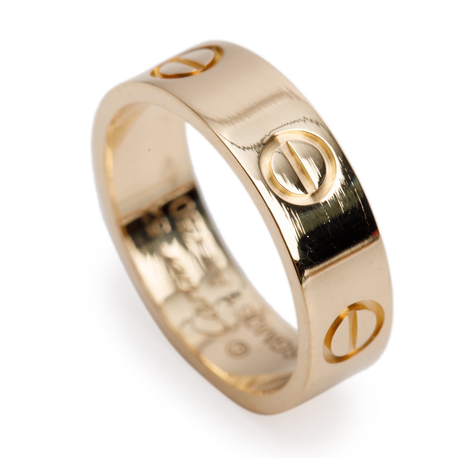 Cartier 18k Yellow Gold 5.5 MM Love Ring, Classic Model, Size 52 6