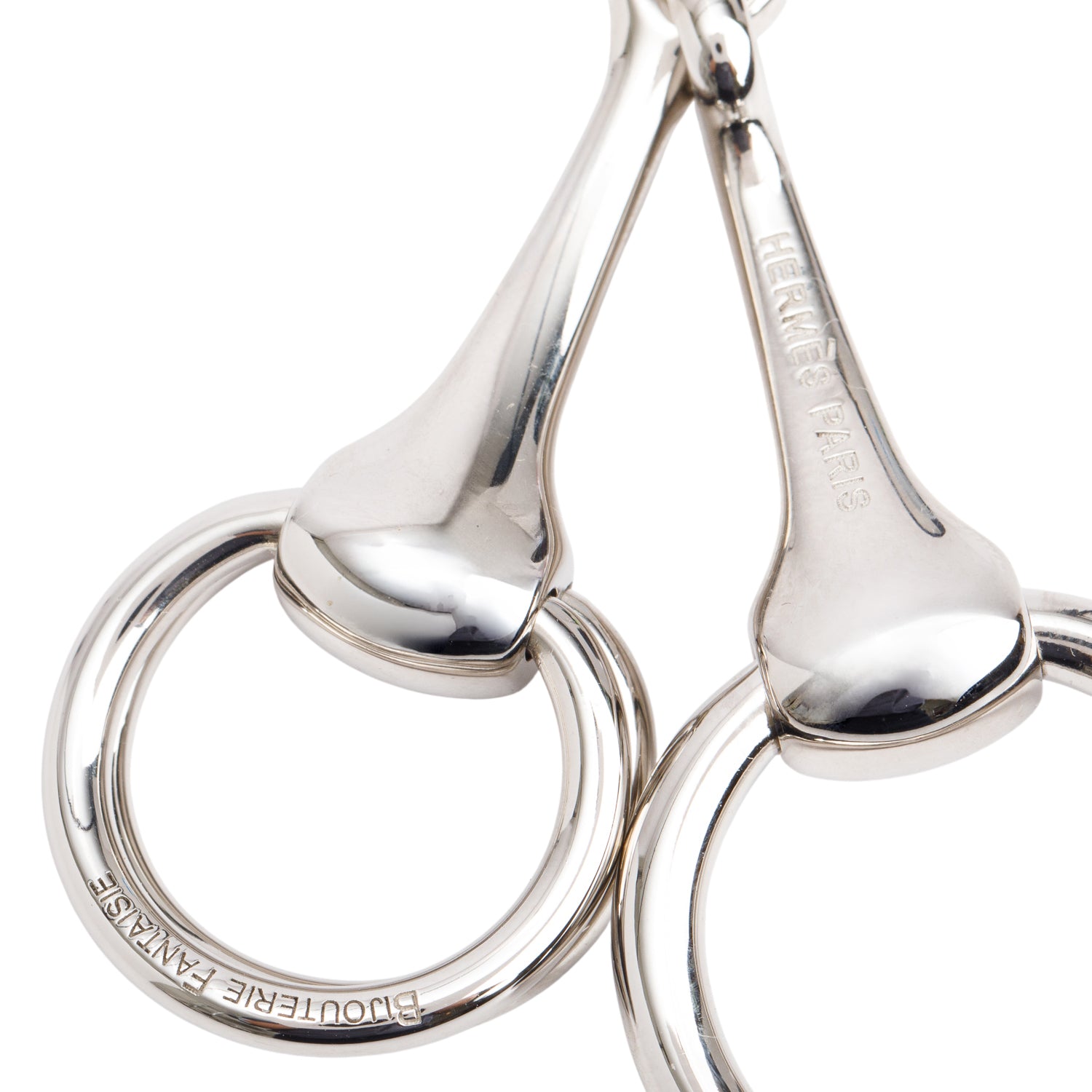 Hermes Palladium-Plated Metal Mors Scarf 90 Ring
