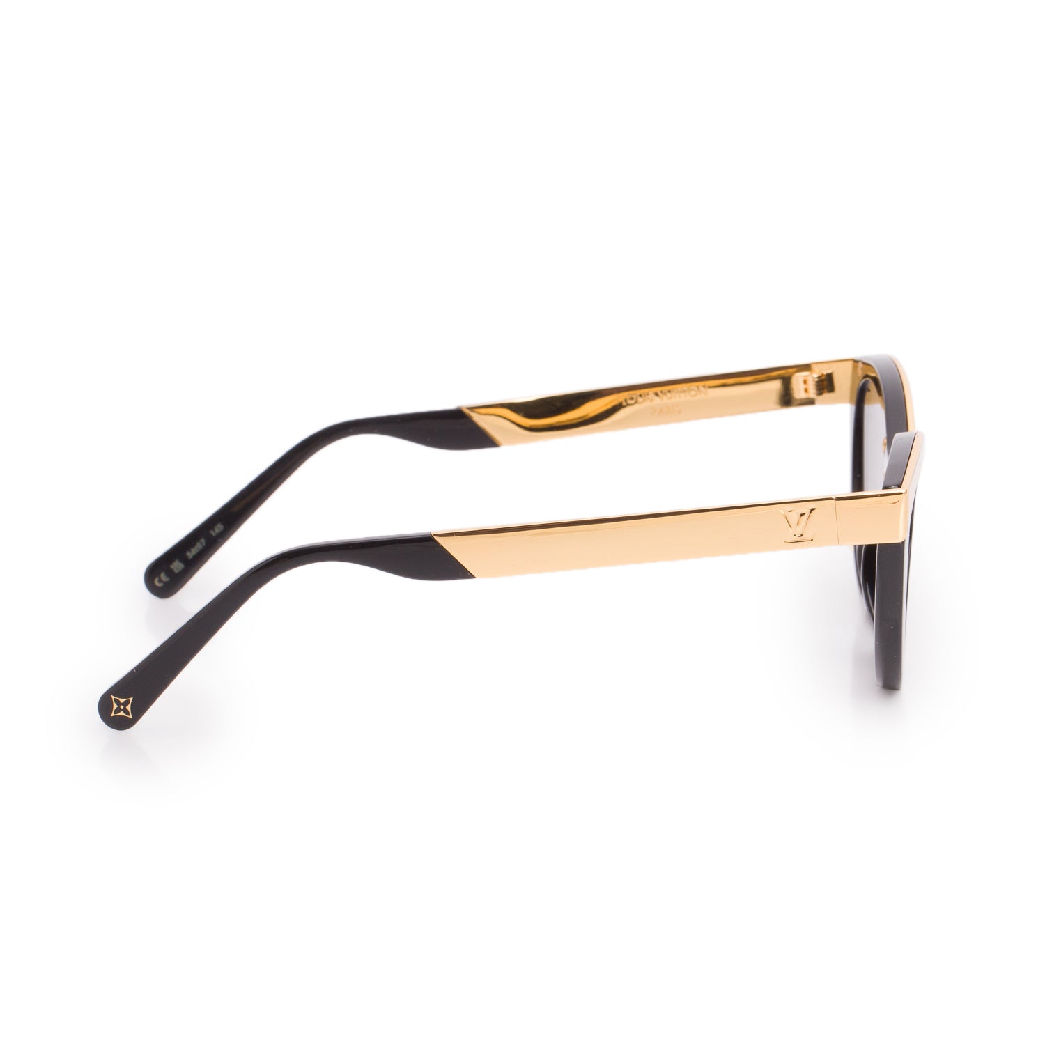 Louis Vuitton Z2644U Black/Gold-Tone Blend Cat Eye Sunglasses