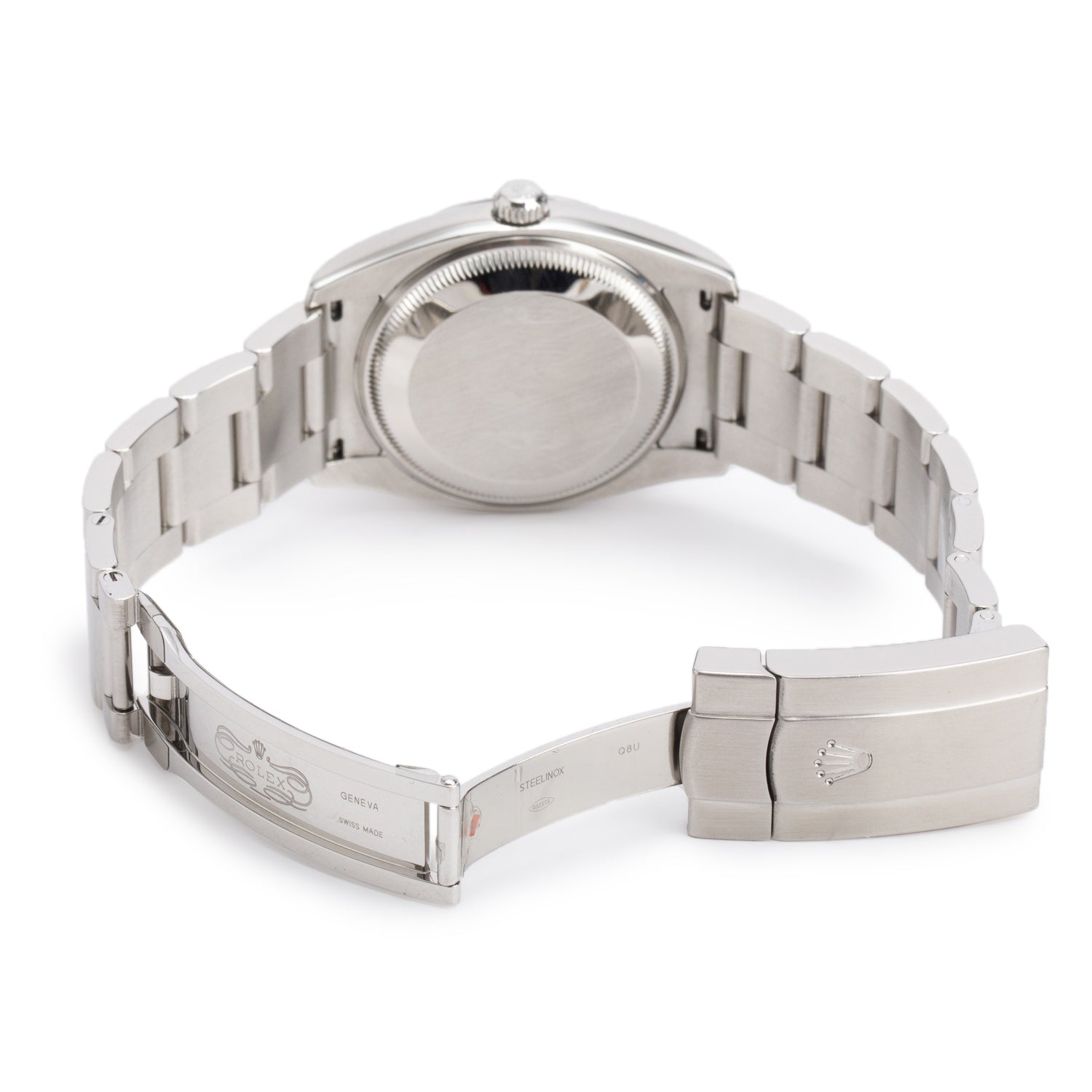 Rolex Stainless Steel Oyster Perpetual Air King 34 MM Automatic Watch White Dial 114200 w/ Box & Papers