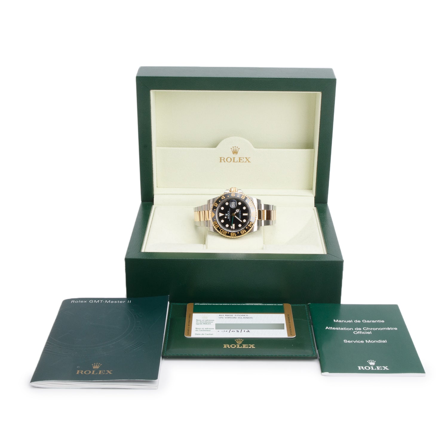 Rolex Stainless Steel & 18k Yellow Gold GMT-Master II 40 MM Automatic Watch 116713LN w/ Box & Papers