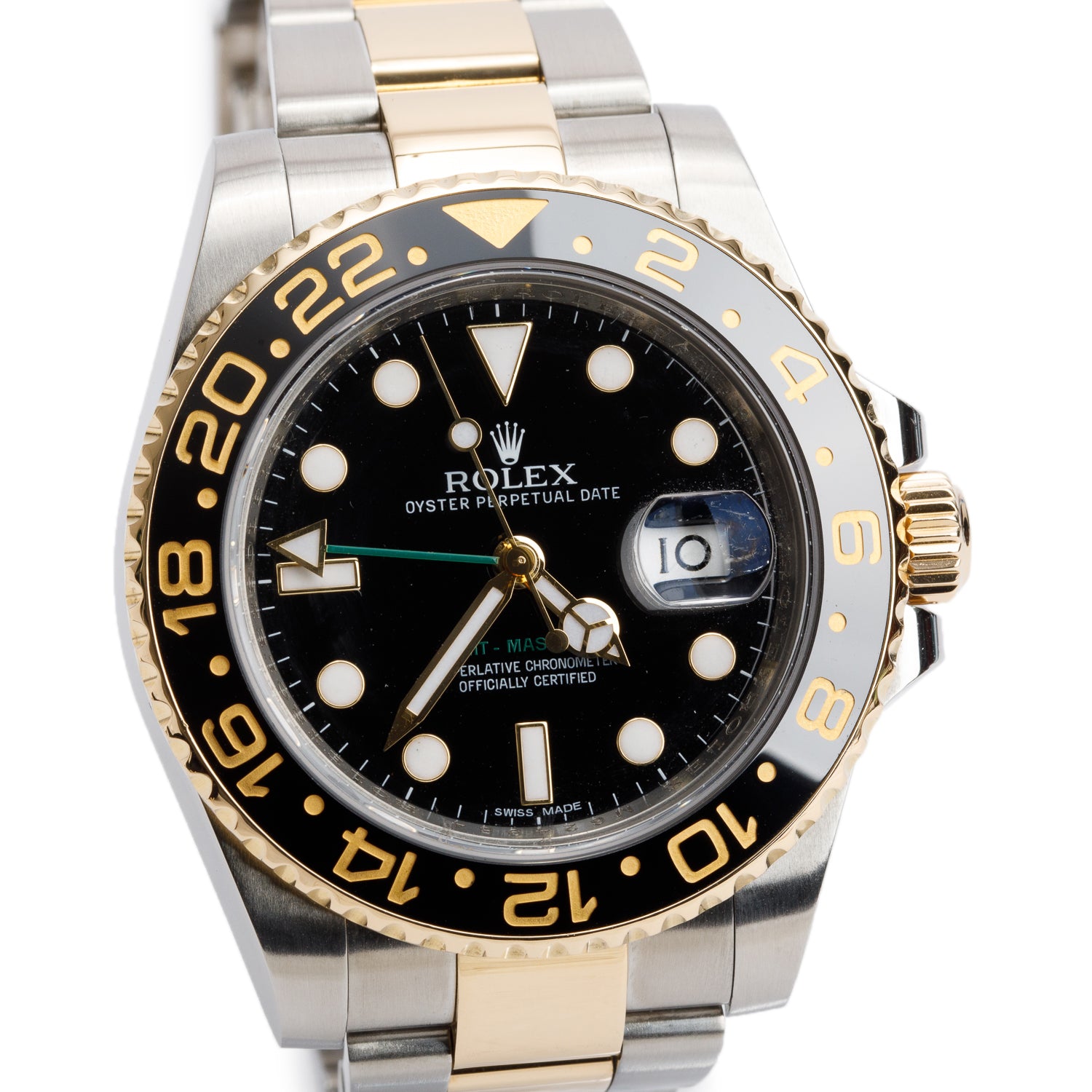 Rolex Stainless Steel & 18k Yellow Gold GMT-Master II 40 MM Automatic Watch 116713LN w/ Box & Papers