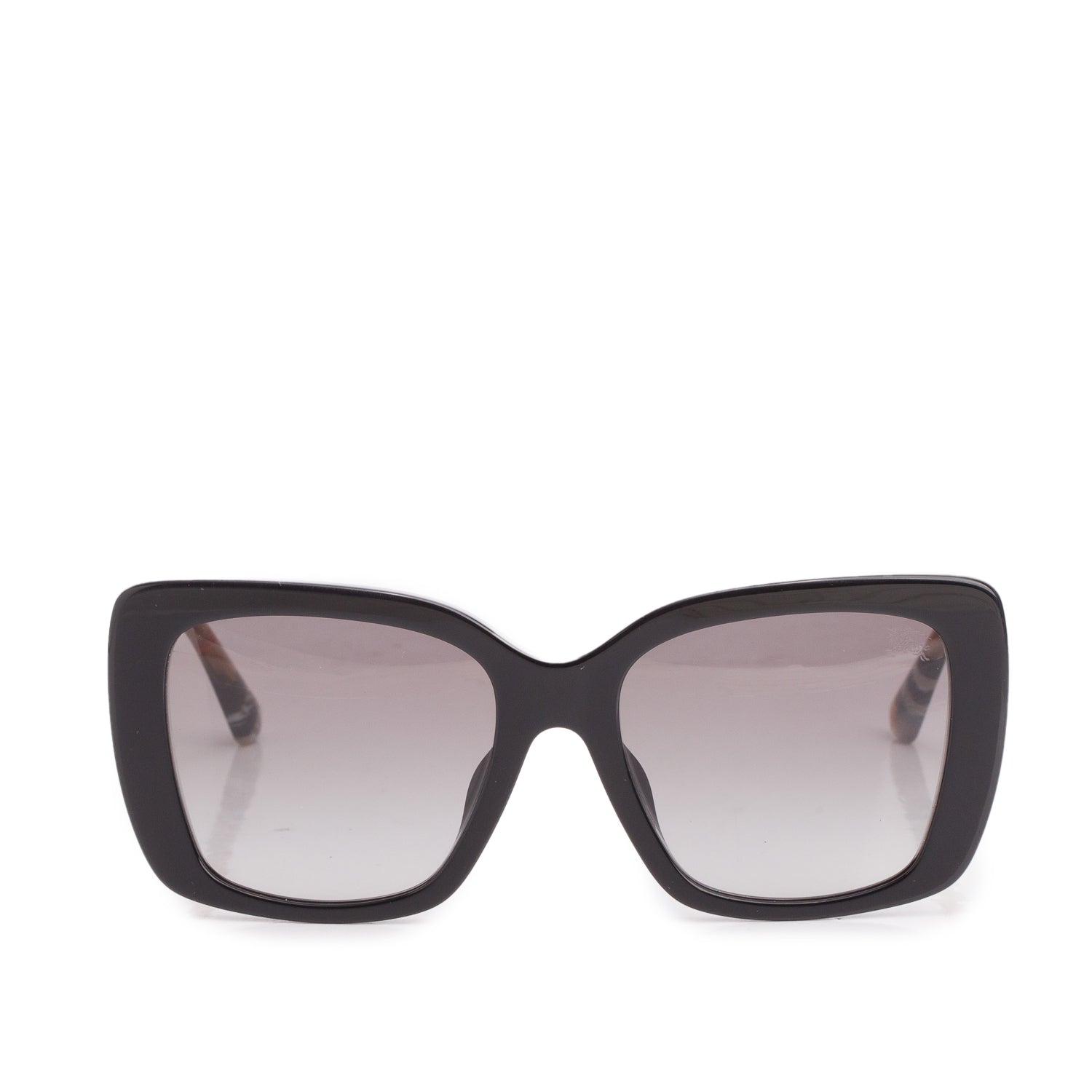 Burberry BE 4456 Black/House Check Acetate Square Sunglasses