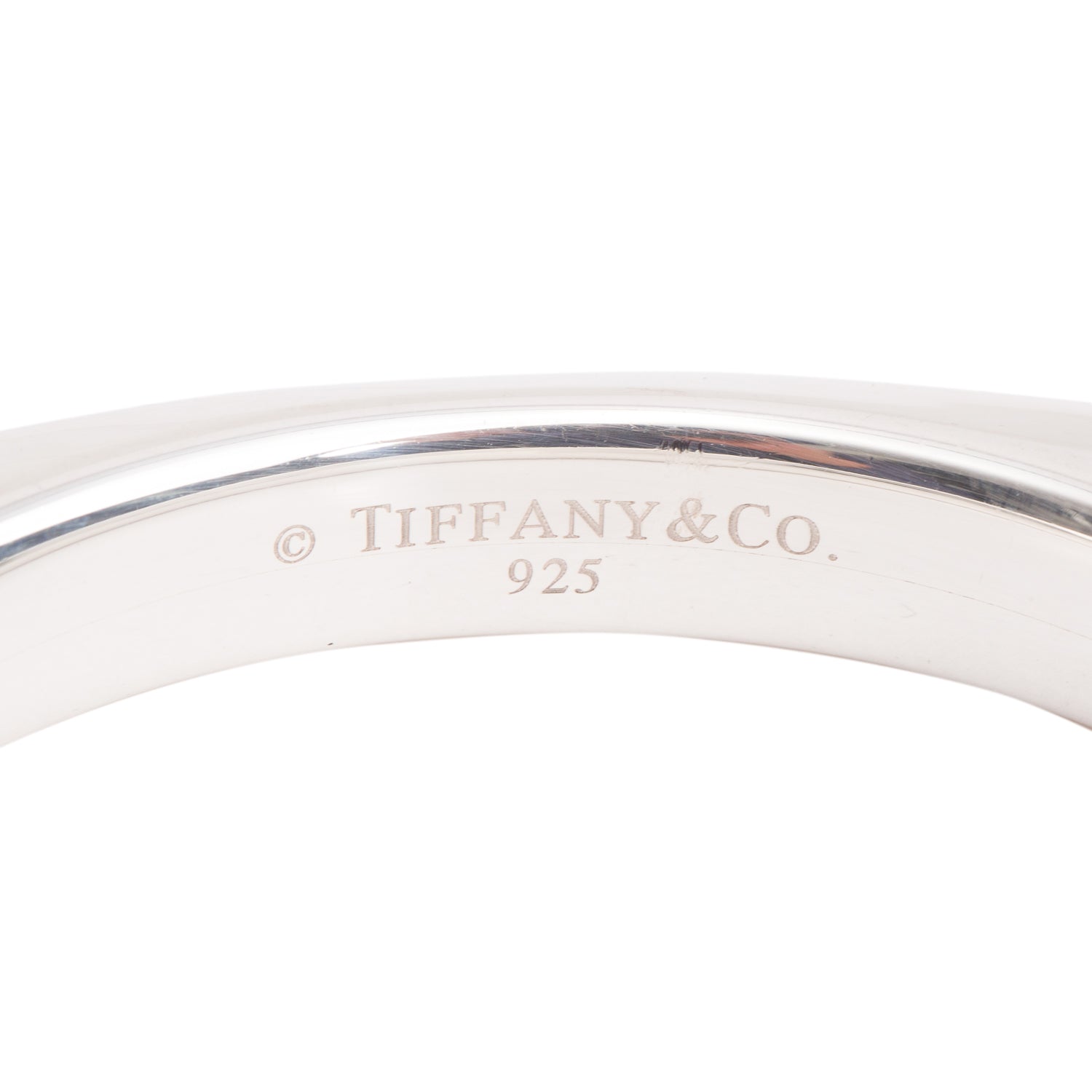 Tiffany & Co. Sterling Silver Square Cushion Bangle Bracelet