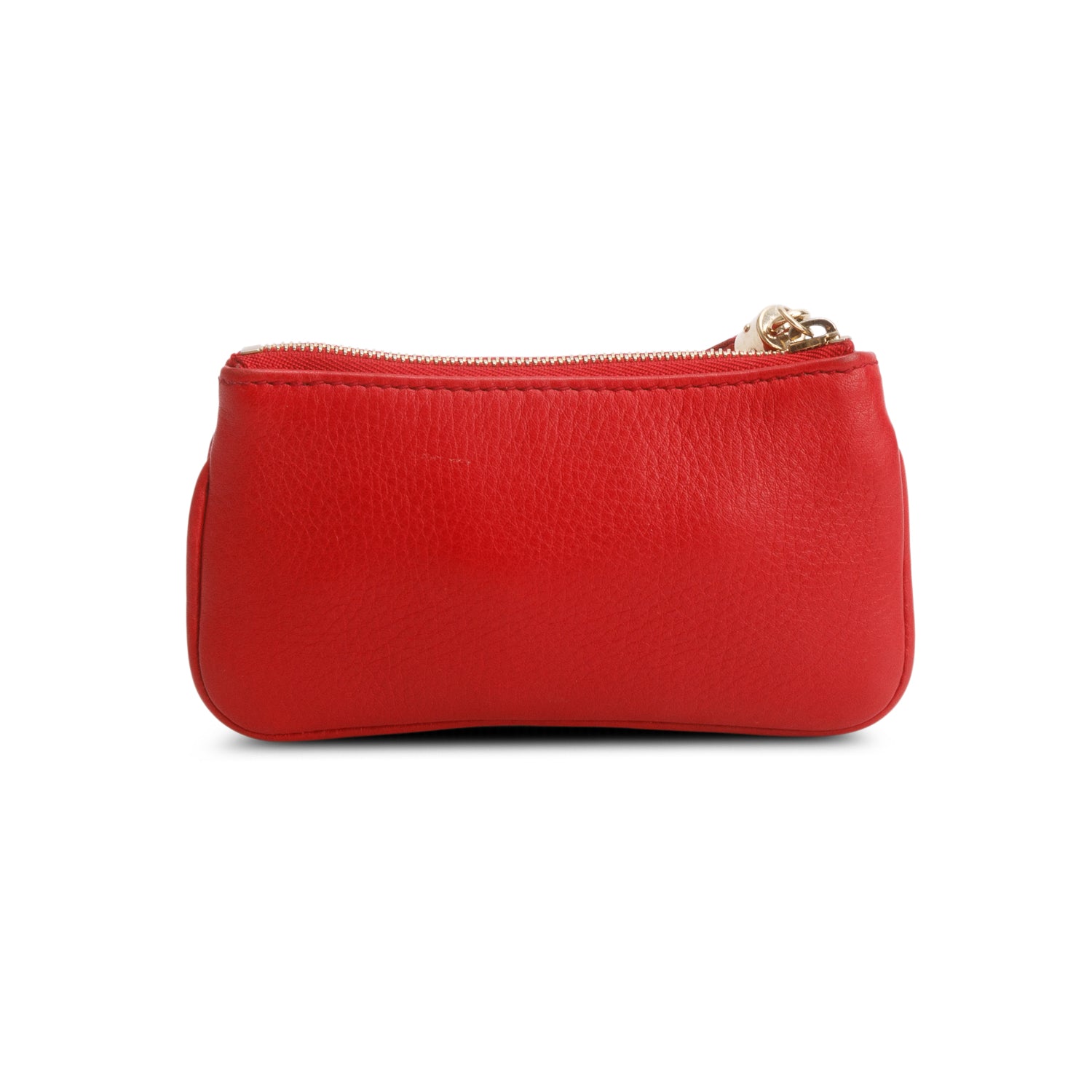 Gucci Red Pebbled Calfskin Soho Coin Pouch