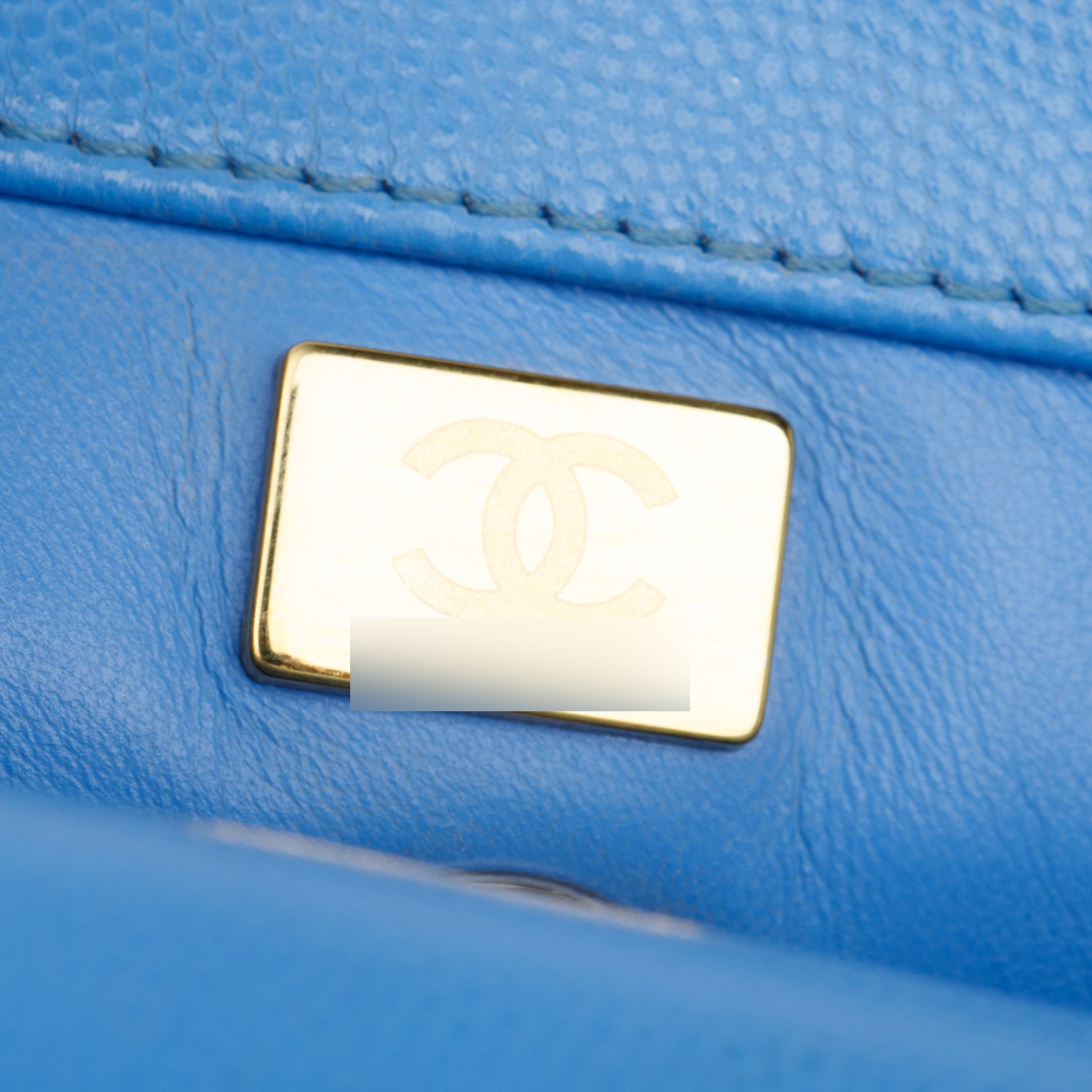 Chanel Blue Caviar Quilted Mini Coco Top Handle Flap Bag