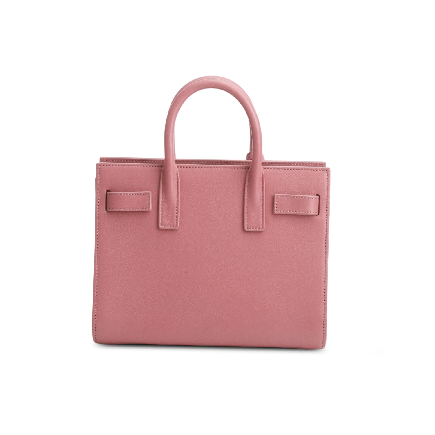 Saint Laurent Pink Calfskin Leather Nano Sac De Jour w/ Strap