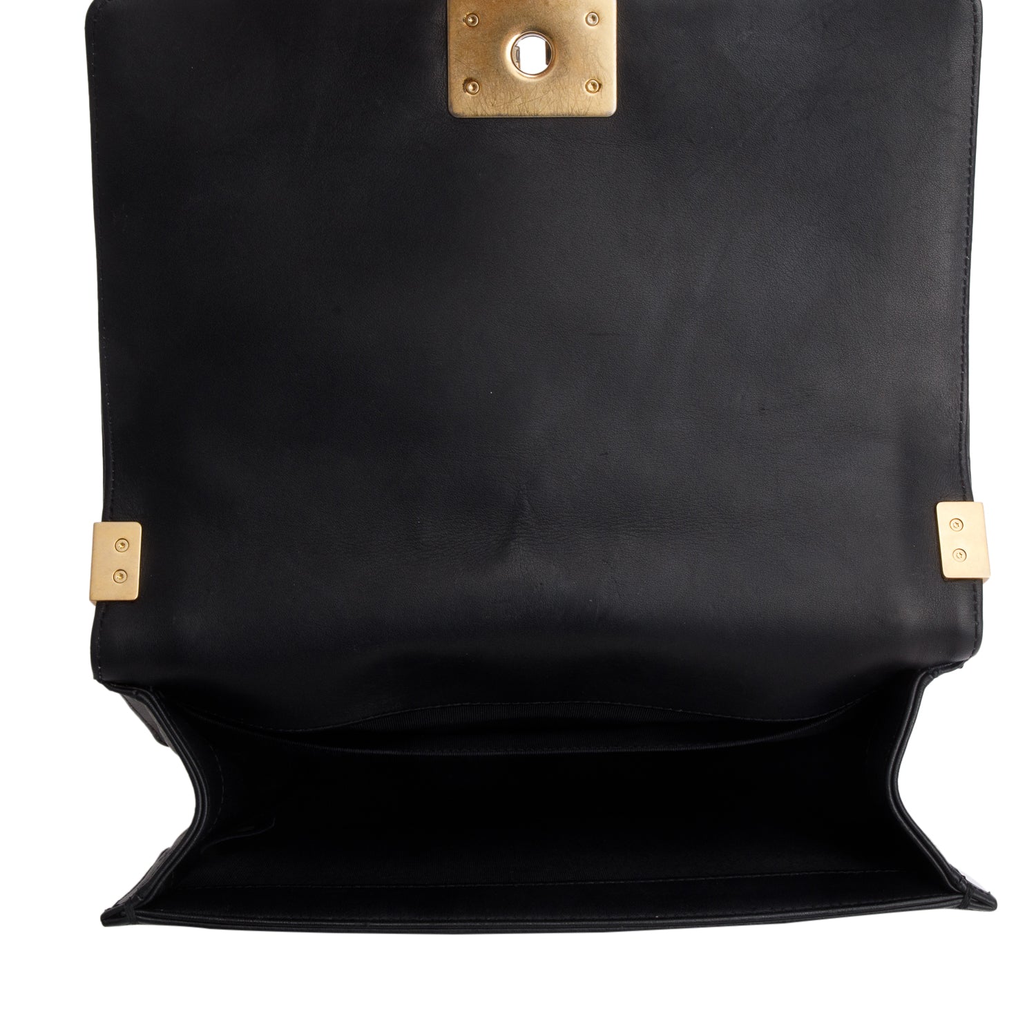 Chanel Black Chevron Quilted Lambskin Leather Medium Boy Bag