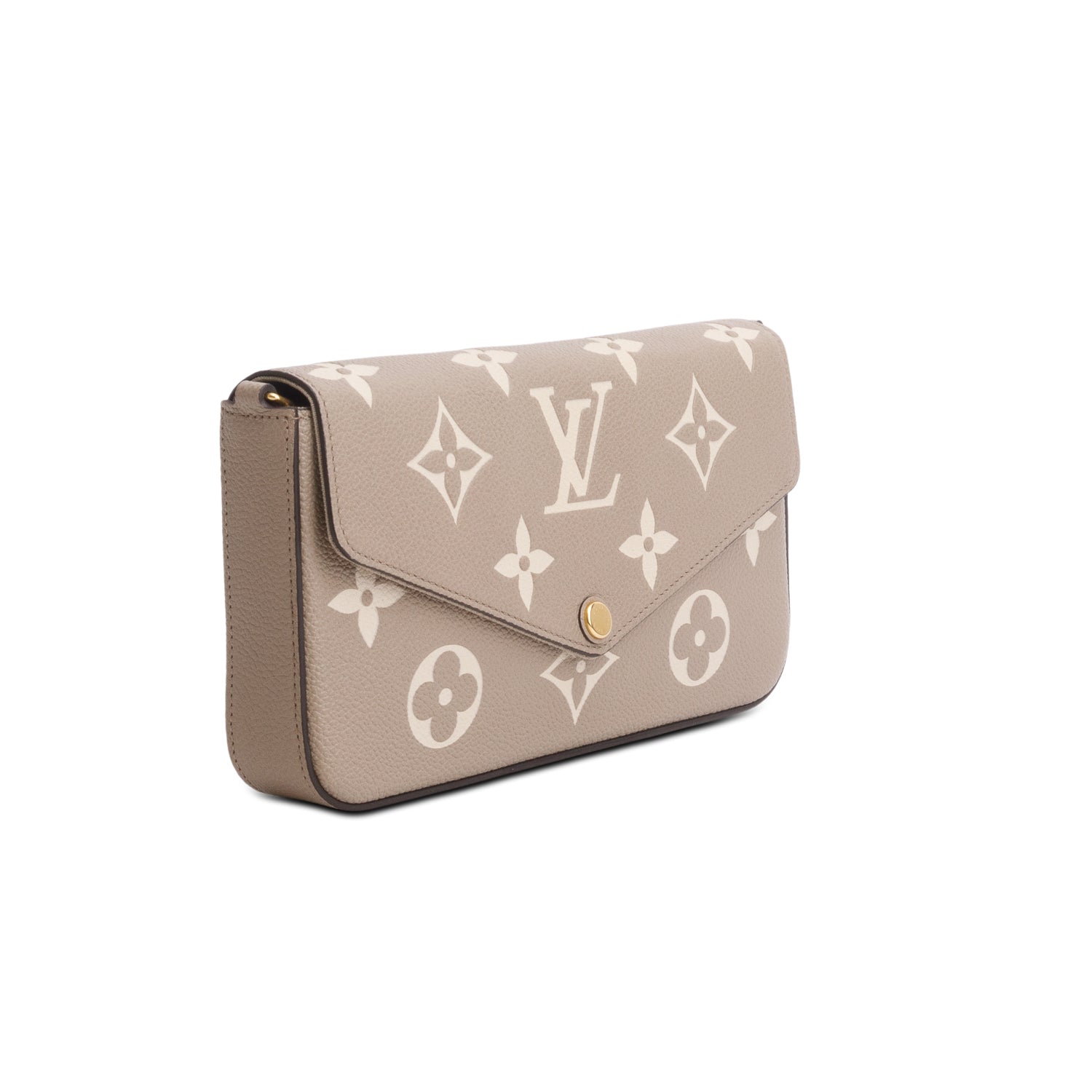 Louis Vuitton 2023 Tourterelle Monogram Empreinte Leather Felicie Pochette w/ Box, Inserts & Receipt