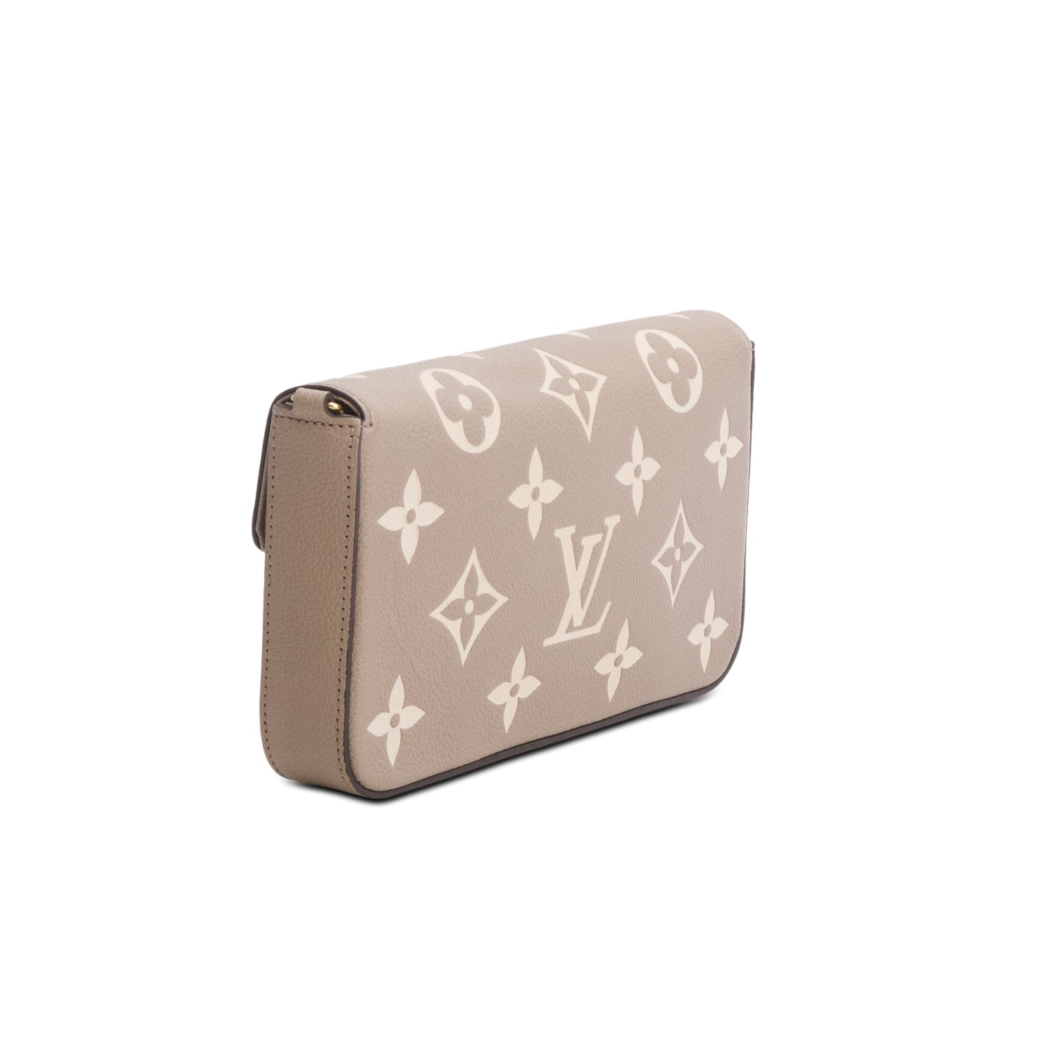 Louis Vuitton 2023 Tourterelle Monogram Empreinte Leather Felicie Pochette w/ Box, Inserts & Receipt