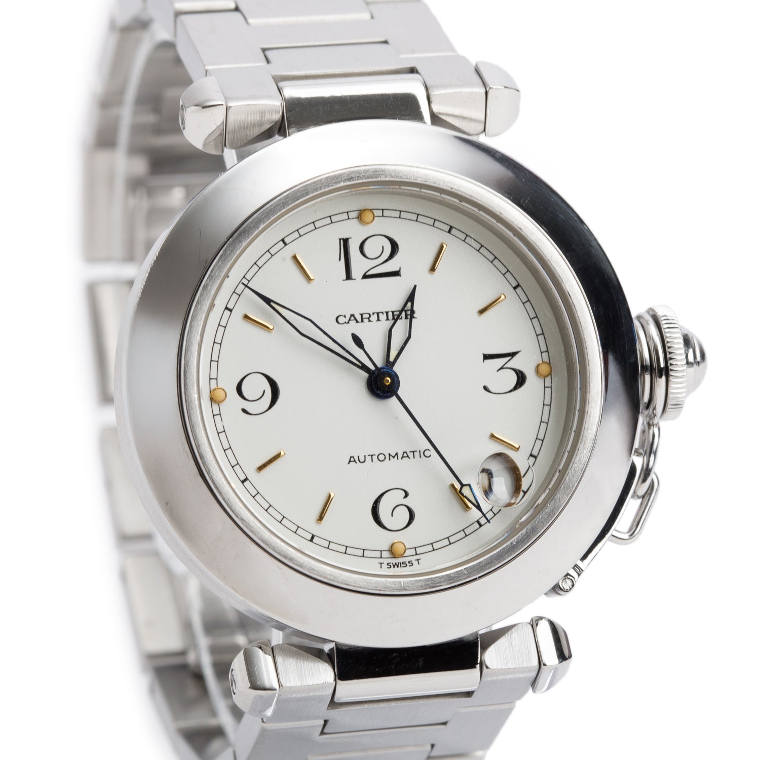 Cartier Stainless Steel Pasha de Cartier Big Date 35 MM Automatic Watch 2475