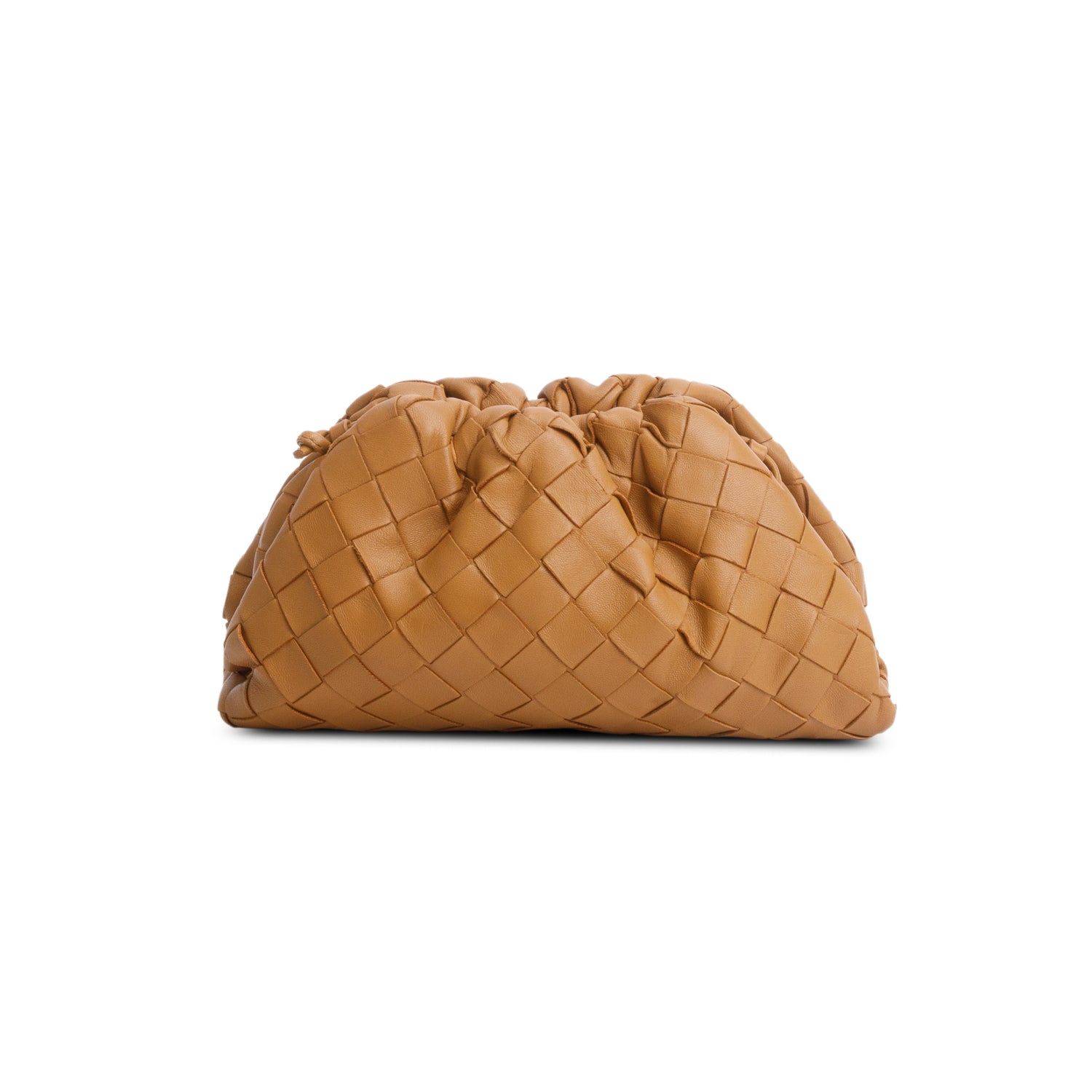 Bottega Veneta Brown Nappa Intrecciato Leather The Mini Pouch w/ Box