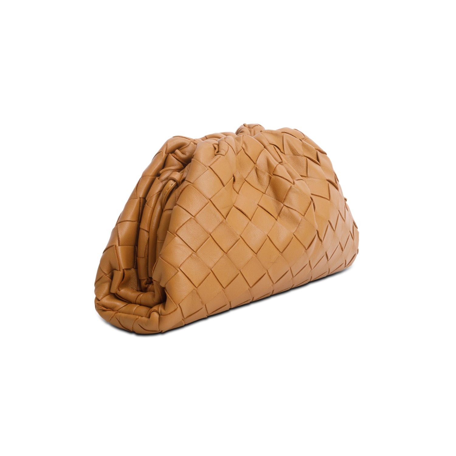 Bottega Veneta Brown Nappa Intrecciato Leather The Mini Pouch w/ Box
