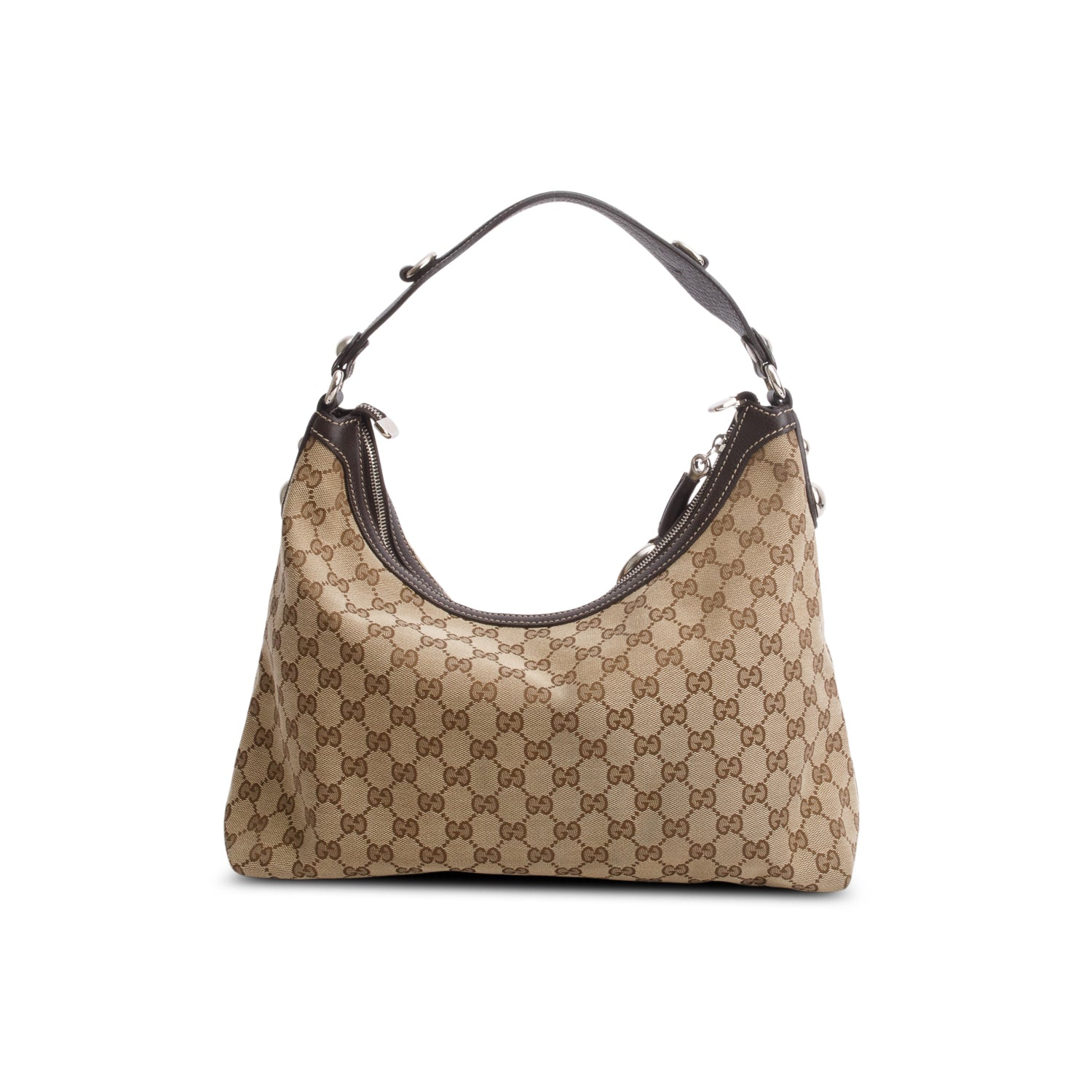 Gucci Monogram Medium Icon Bit Hobo w/ Strap