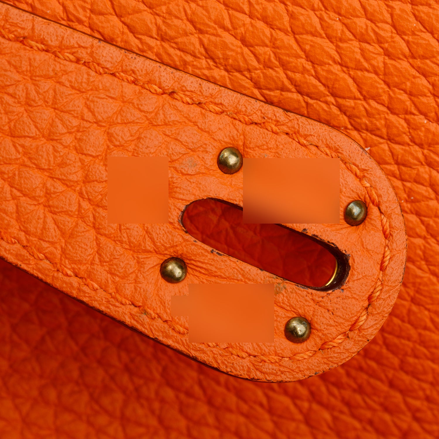 Hermes Orange Taurillon Clemence Leather Lindy 34 w/ Box