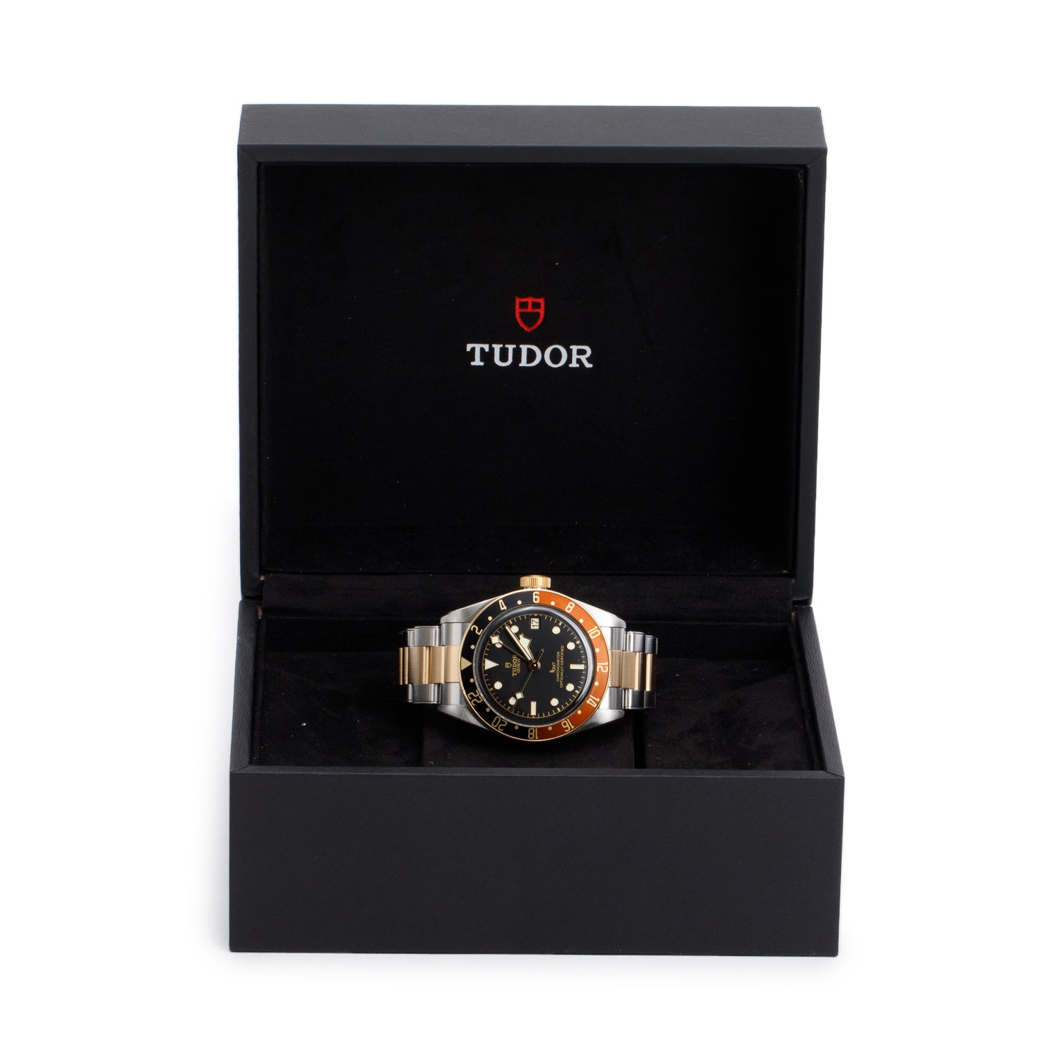 Tudor Stainless Steel Black Bay 'Root Beer' GMT 41 MM Automatic Watch Black Dial 79833MN w/ Box