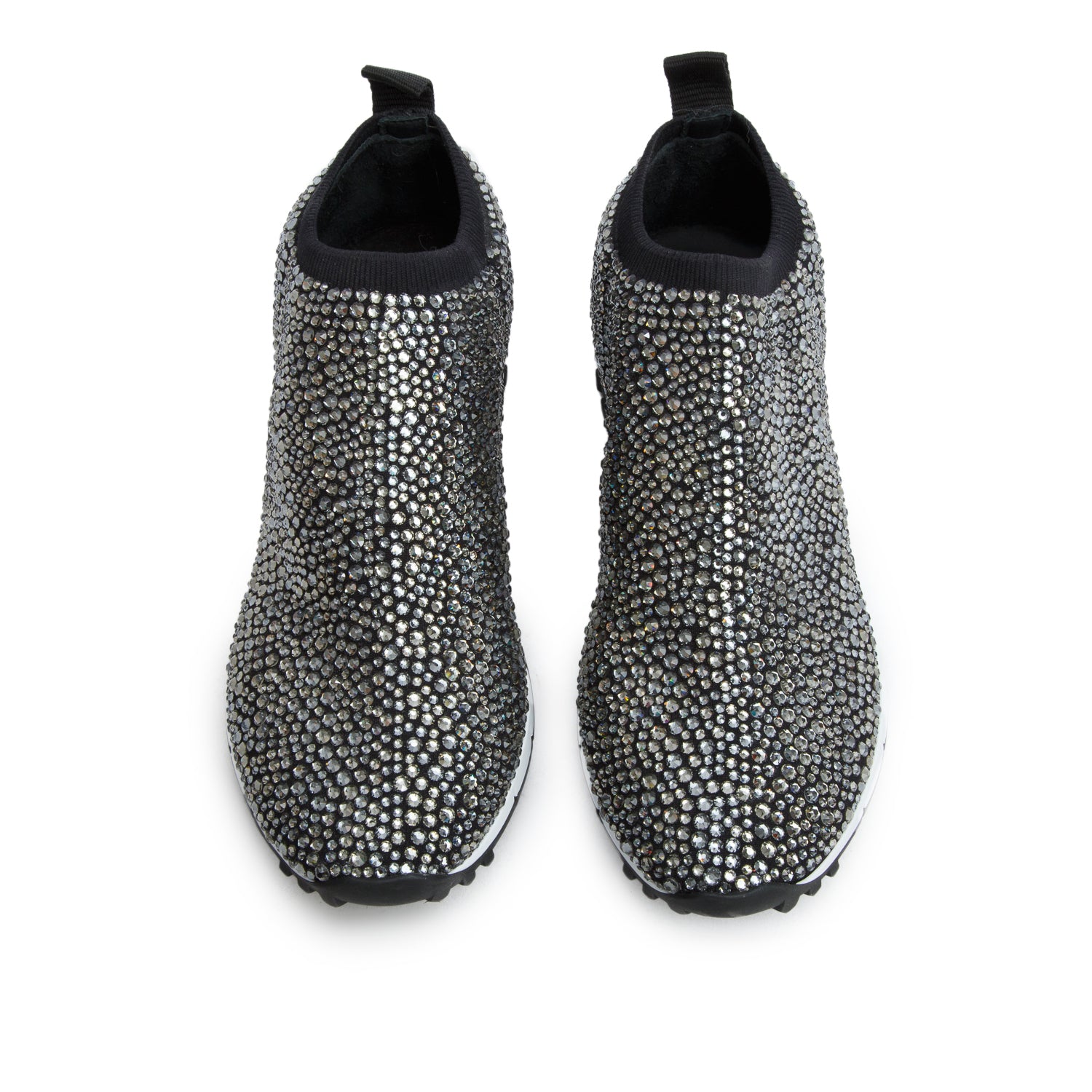 Jimmy Choo Black Knit Norway Crystal Sock Sneakers, Women's Size 39 w/ Box