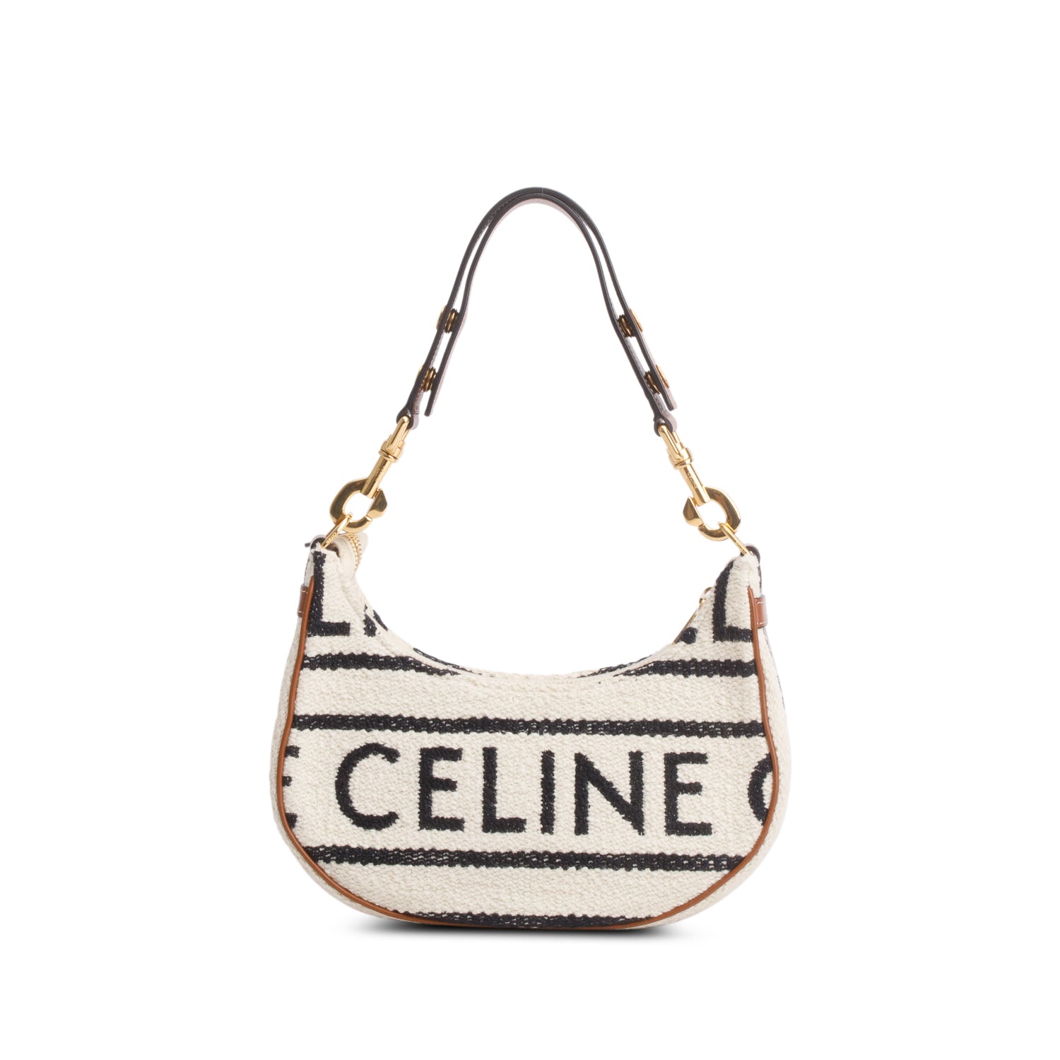 Celine 2022 Cream Boucle Tweed Medium Ava Shoulder Bag