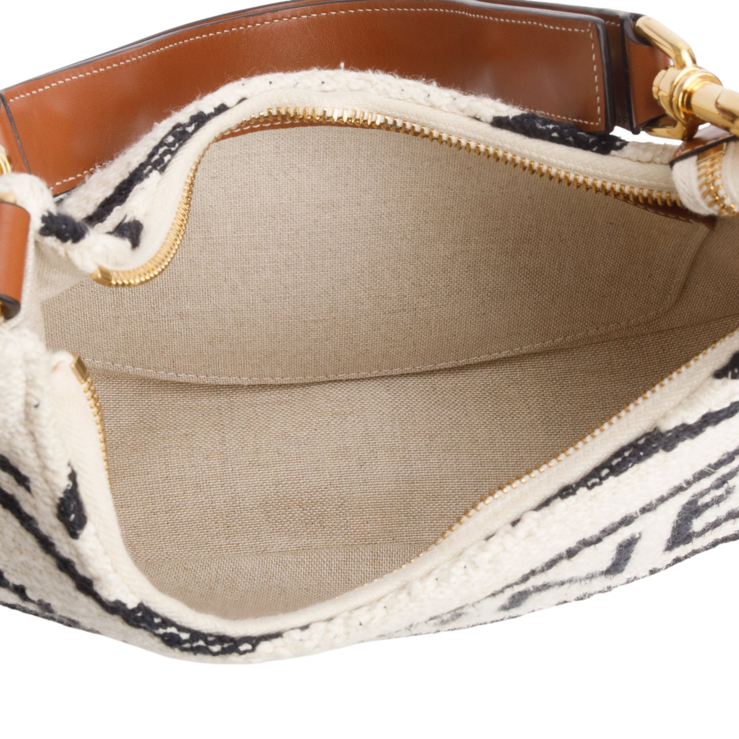 Celine 2022 Cream Boucle Tweed Medium Ava Shoulder Bag