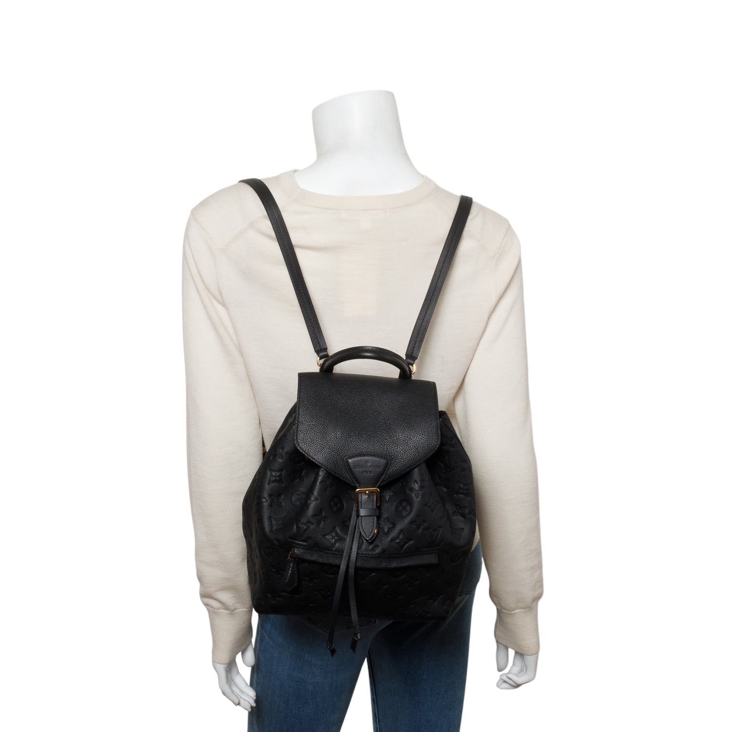 Louis Vuitton Black Monogram Empreinte Montsouris NM Backpack