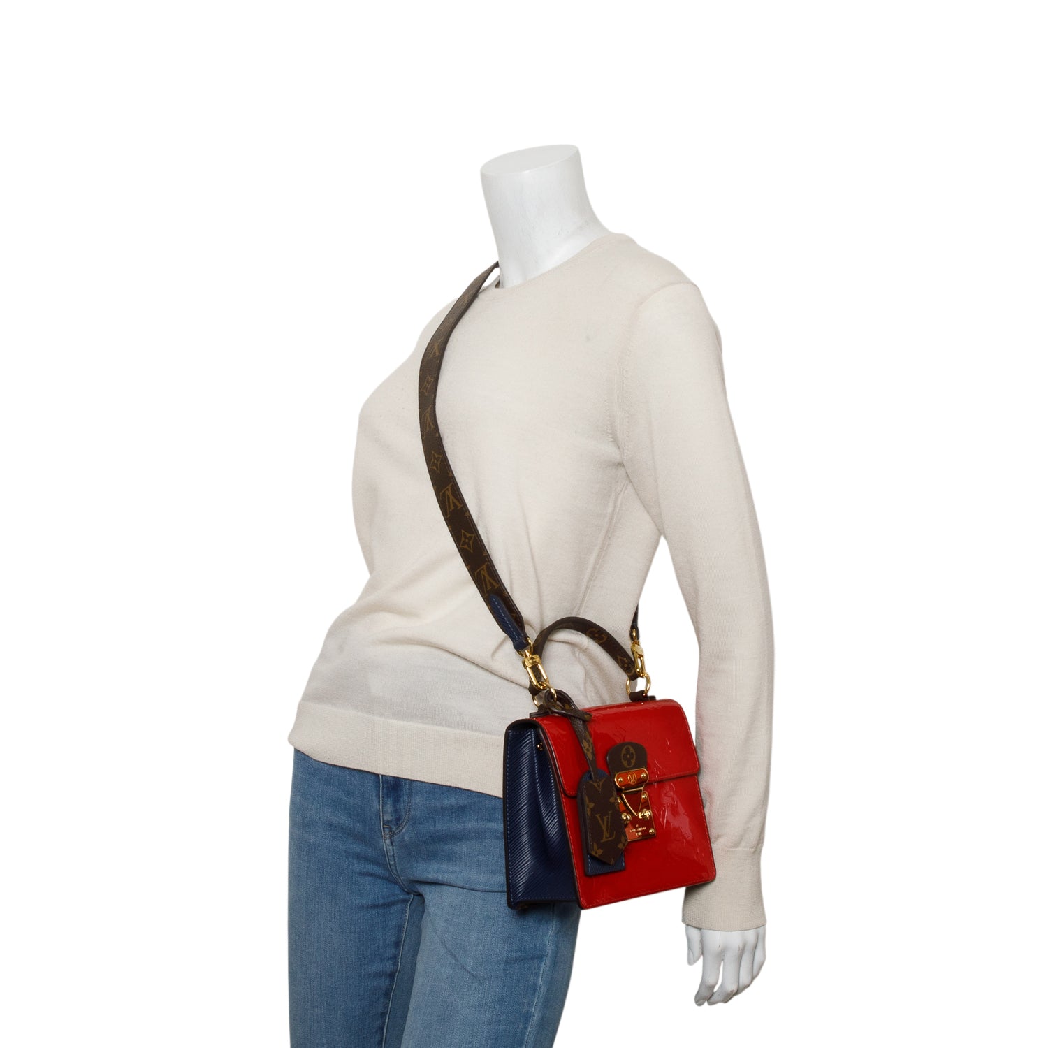 Louis Vuitton Red Vernis Epi Monogram Spring Street w/ Strap