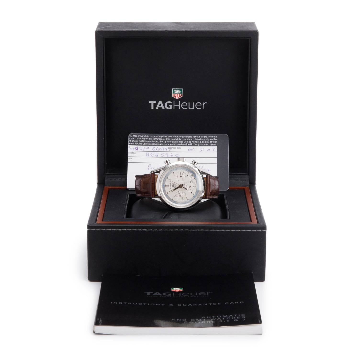 Tag Heuer Stainless Steel Carrera 39 MM Calibre 17 Automatic Chronograph Watch Silver Dial CV2110